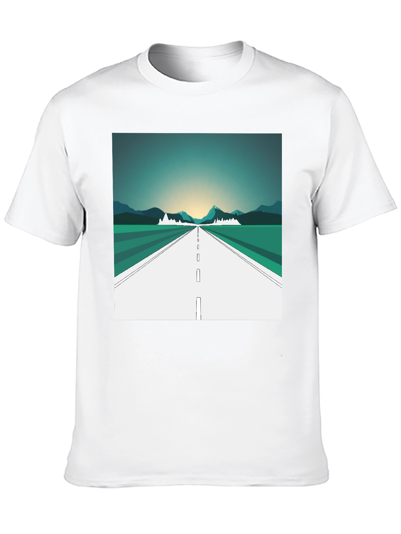 Black Road Trip Graphic Tee - Black Cotton T-Shirt view 10