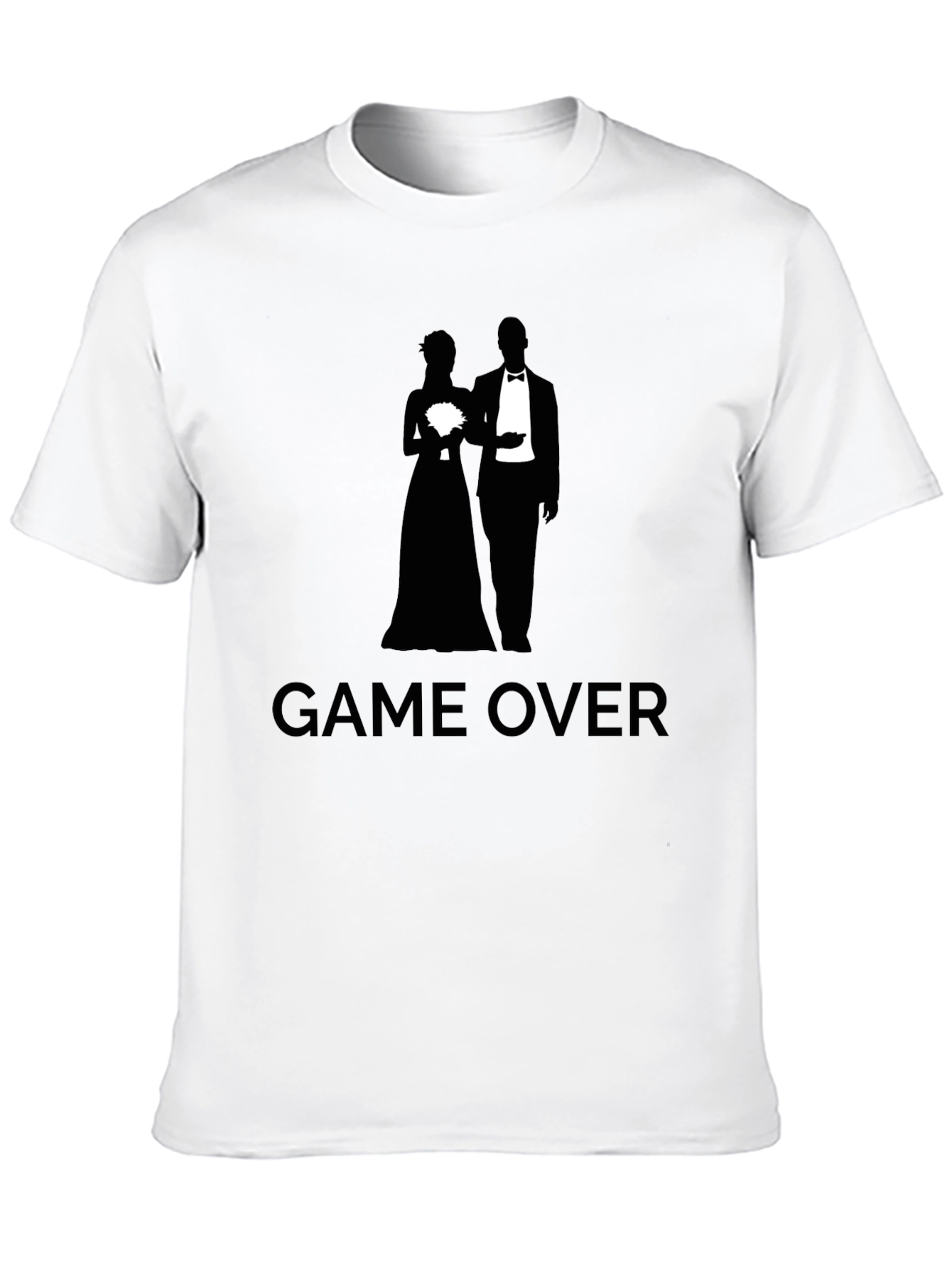 Black Game Over Wedding T-Shirt - Groom Gift Idea view 10