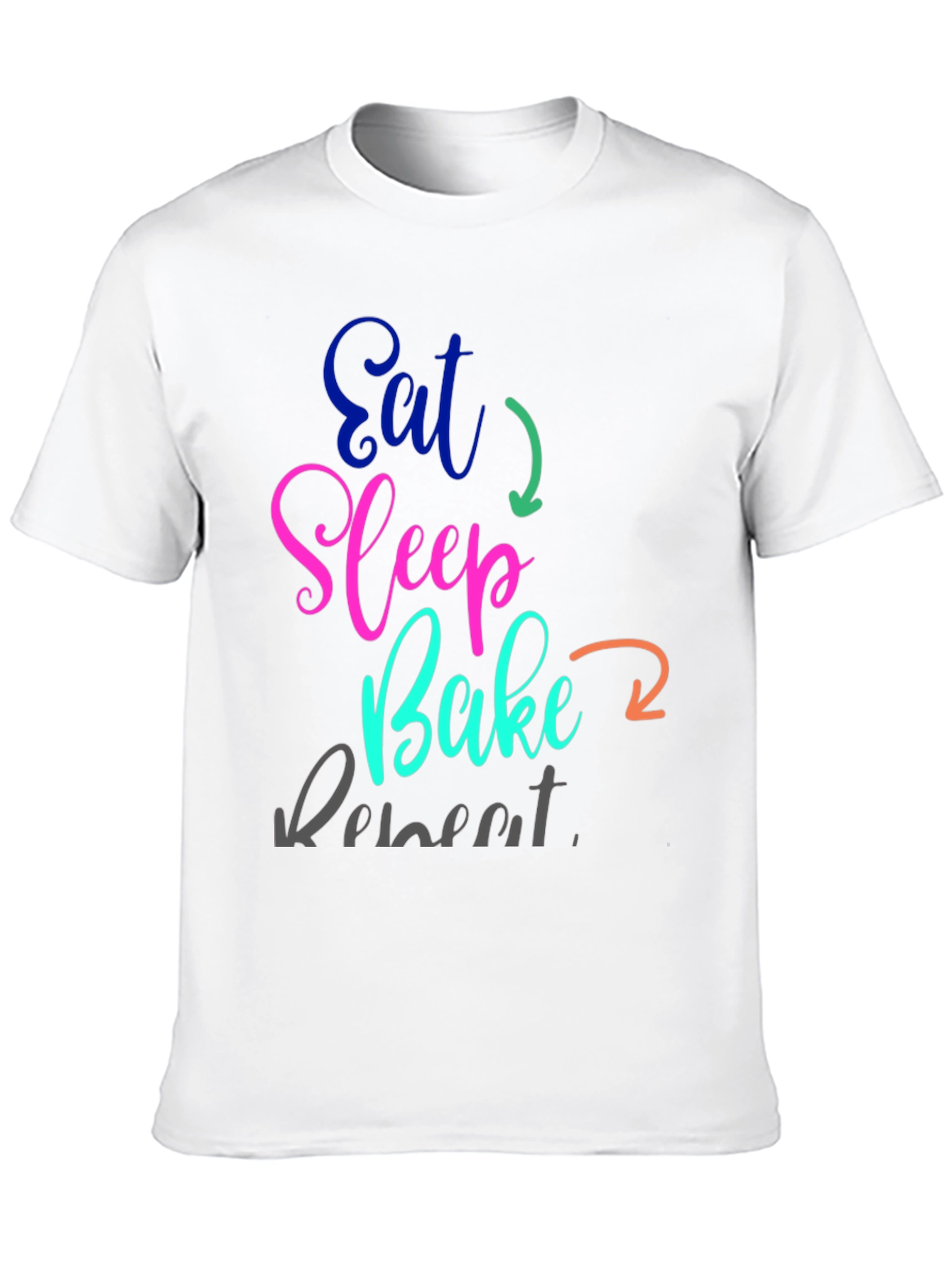 Black Eat Sleep Bake Repeat T-Shirt view 10