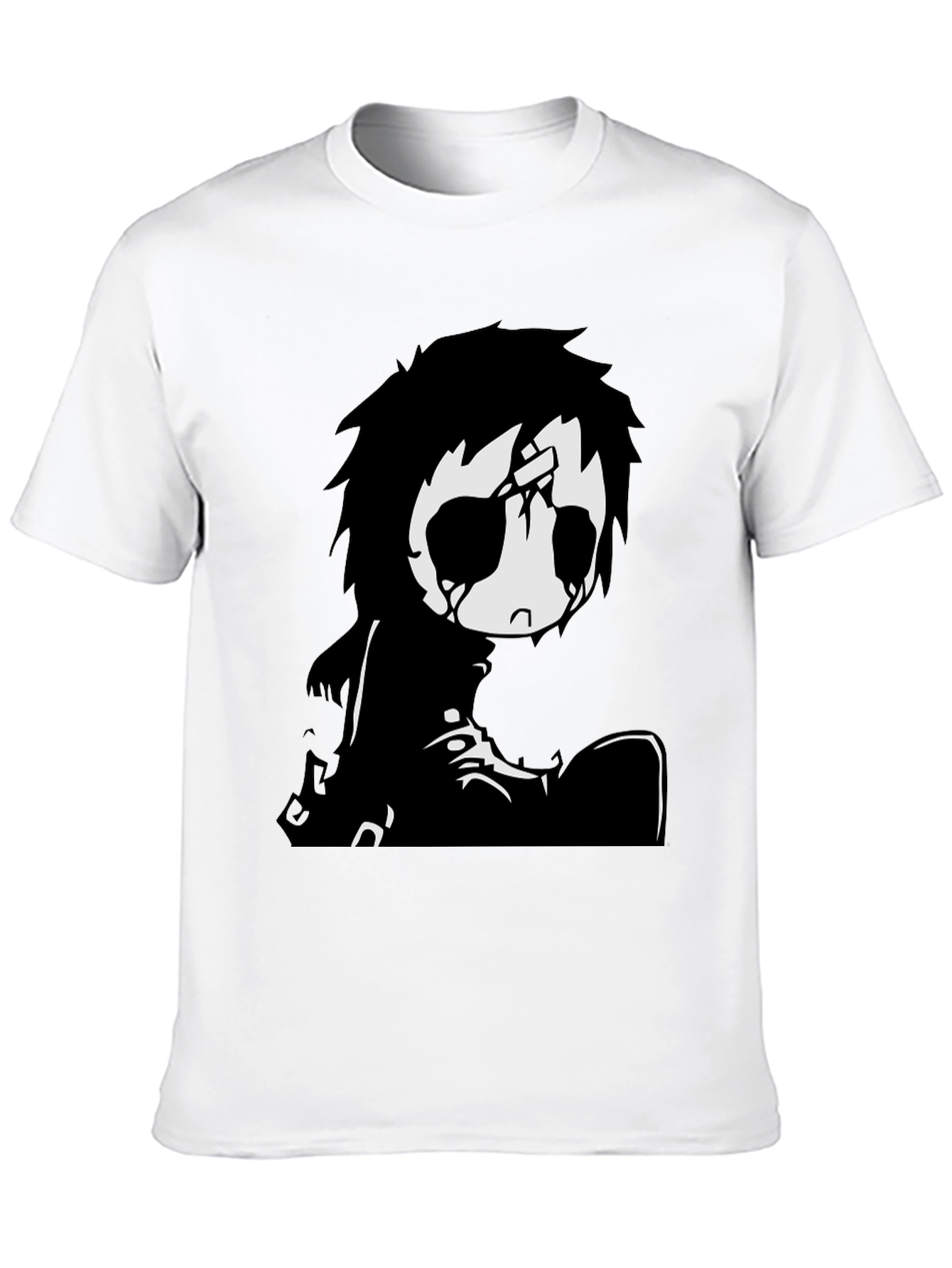 Emo Anime Character Black T-Shirt - 10