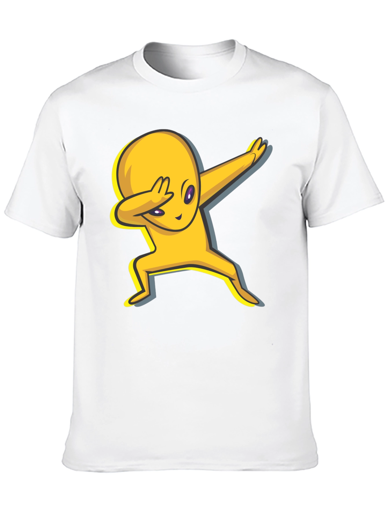 Black Dabbing Alien Graphic Tee - Trendy Casual Wear view 10