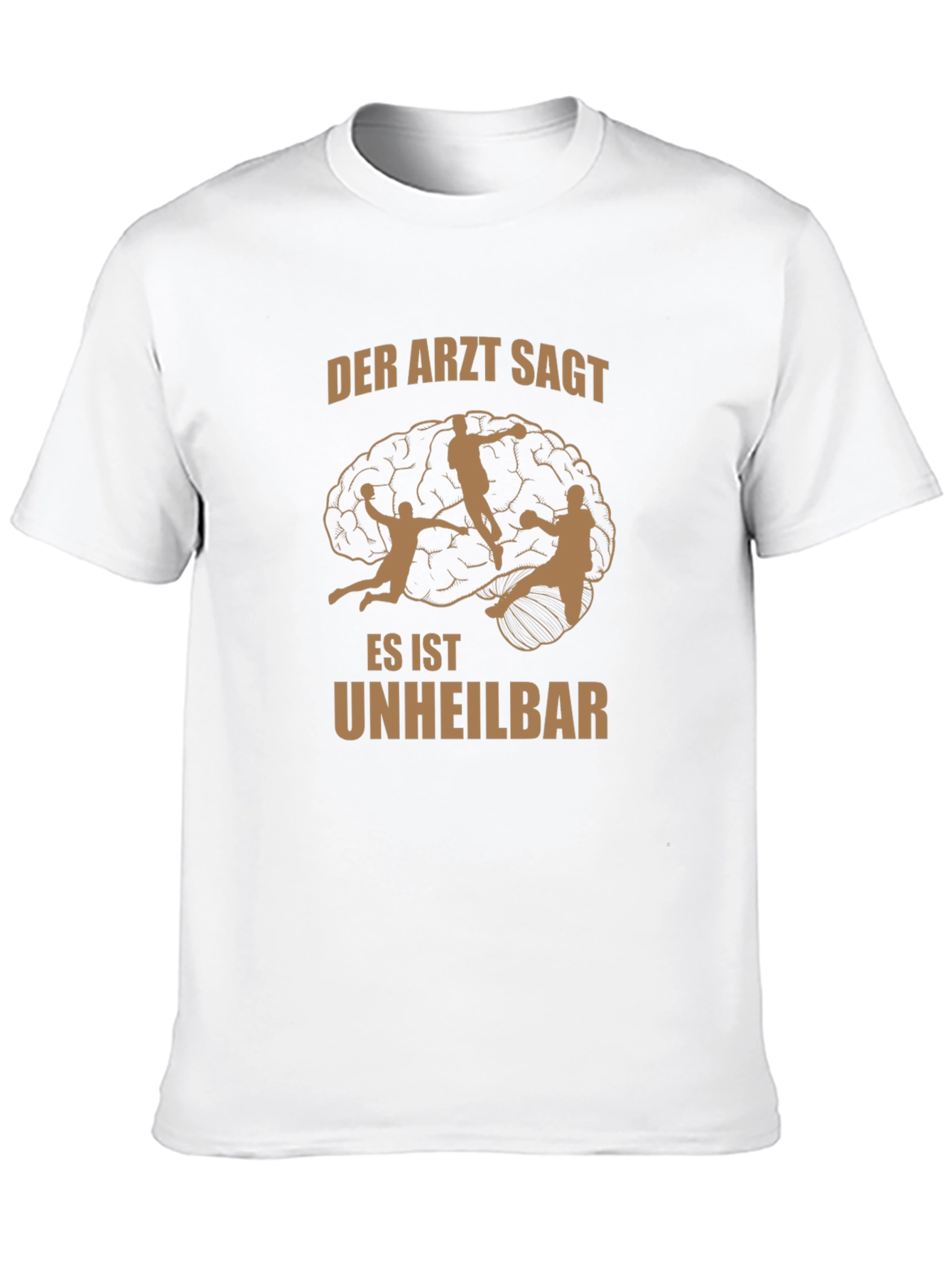 Black Humorous Handball Fan T-Shirt: Incurable Addiction Design view 10