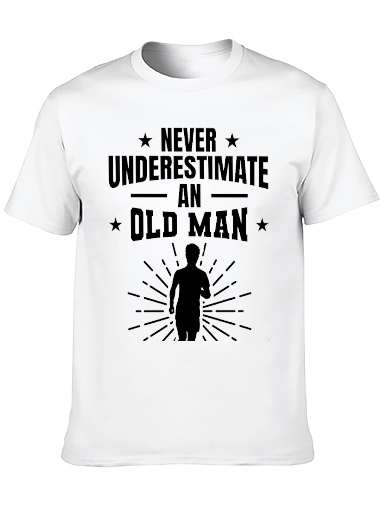 Black Never Underestimate an Old Man T-Shirt view 10