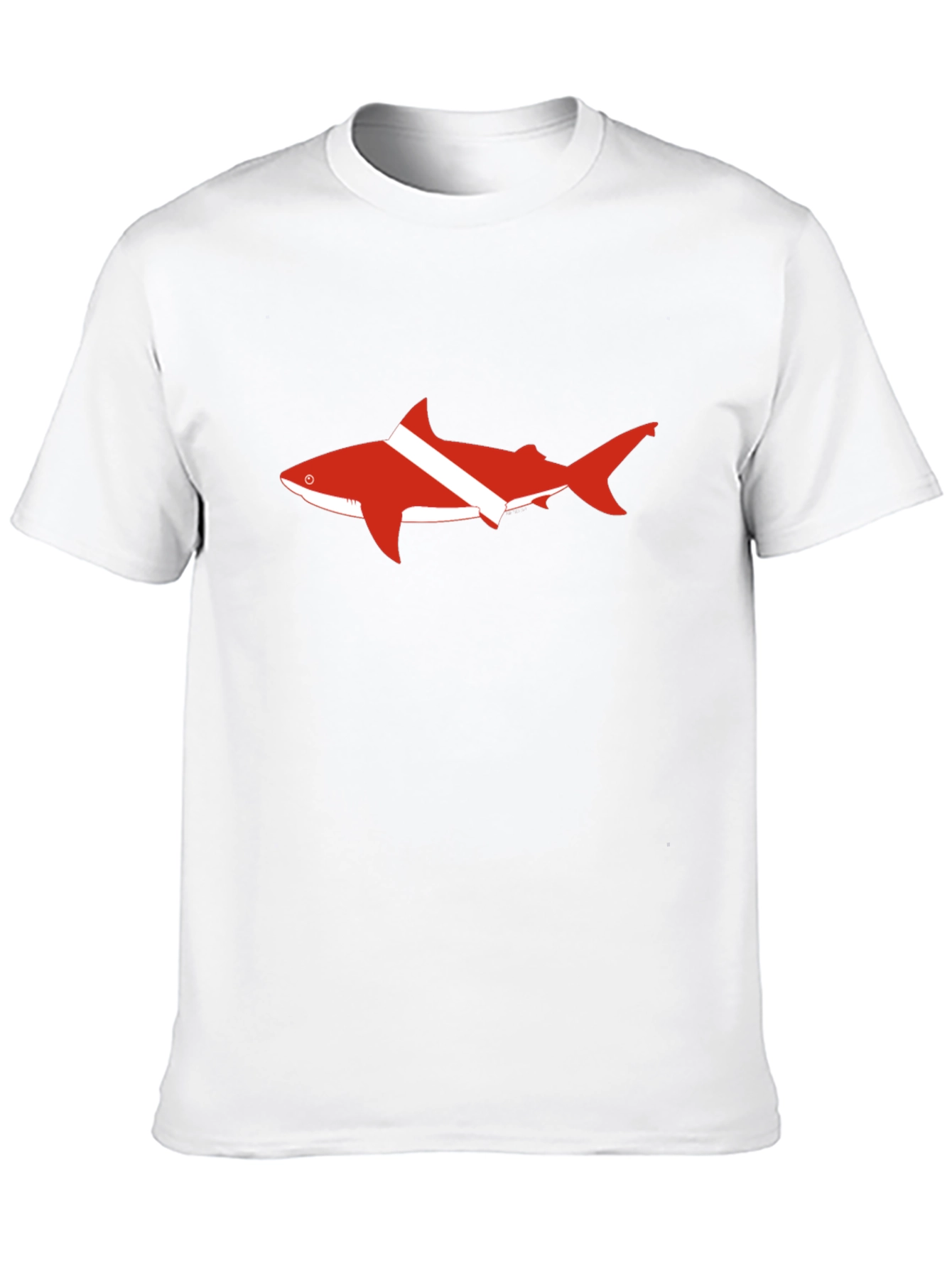 Black Diver Shark T-Shirt - Black Cotton Tee view 10