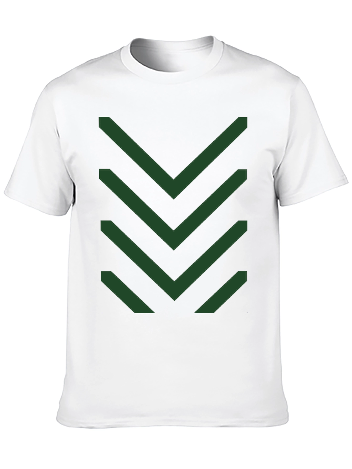 Black Chevron Pattern Tee - Modern Geometric Design view 10