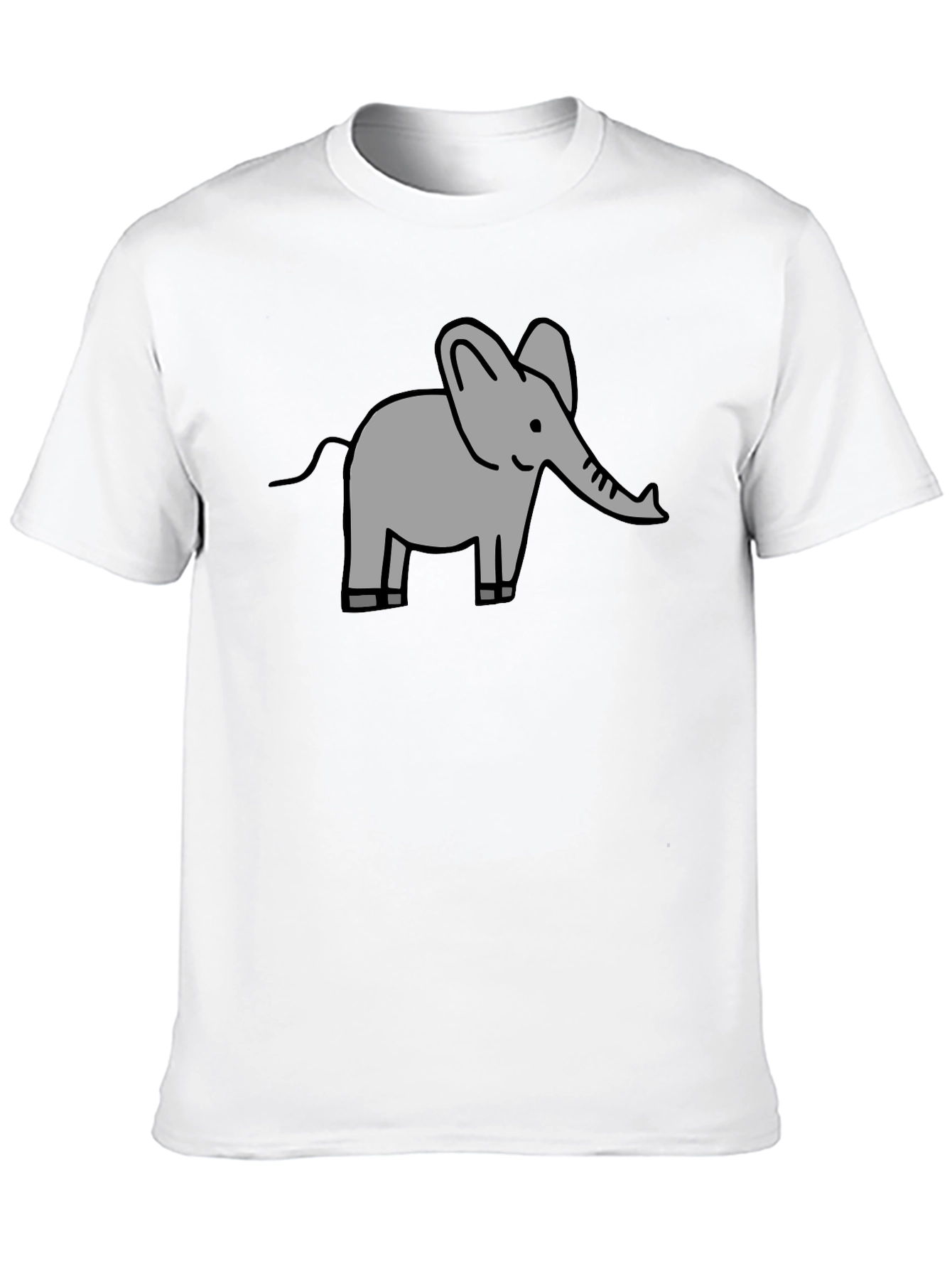 Black Elephant Graphic Tee - Black Cotton Comfort view 10