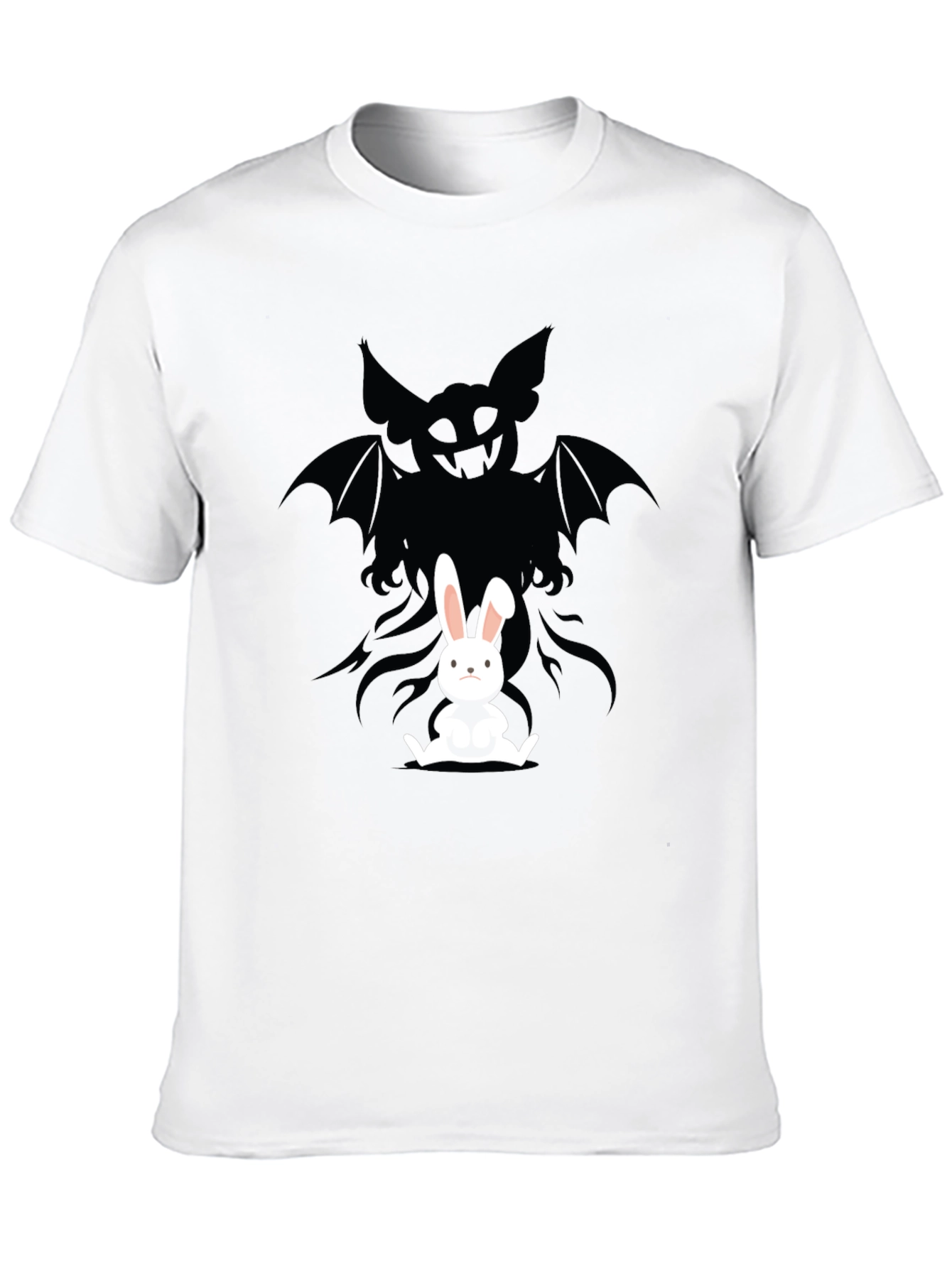 Black Rabbit's Shadow T-Shirt - Dark Humor Design view 10