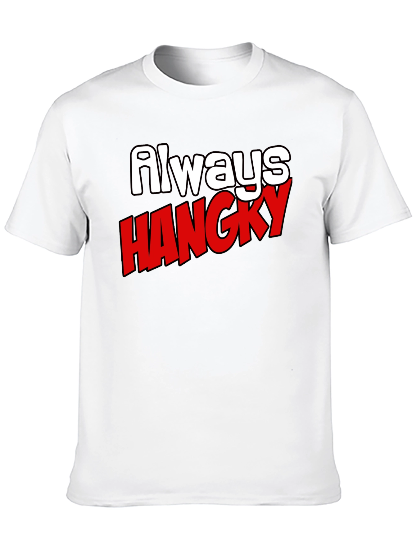 Black Always Hangry Funny Graphic T-Shirt view 10