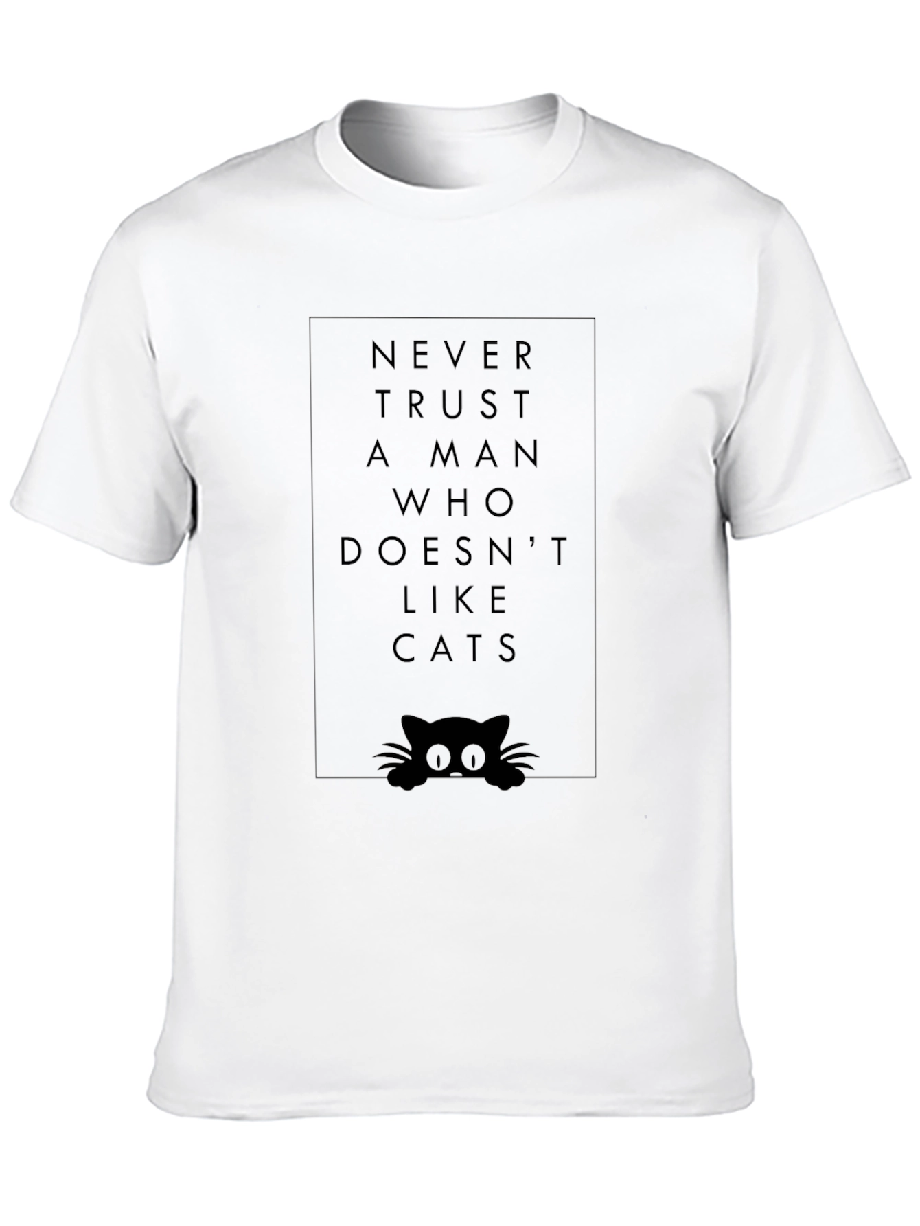 Black Never Trust Cat Lover Black T-Shirt view 10