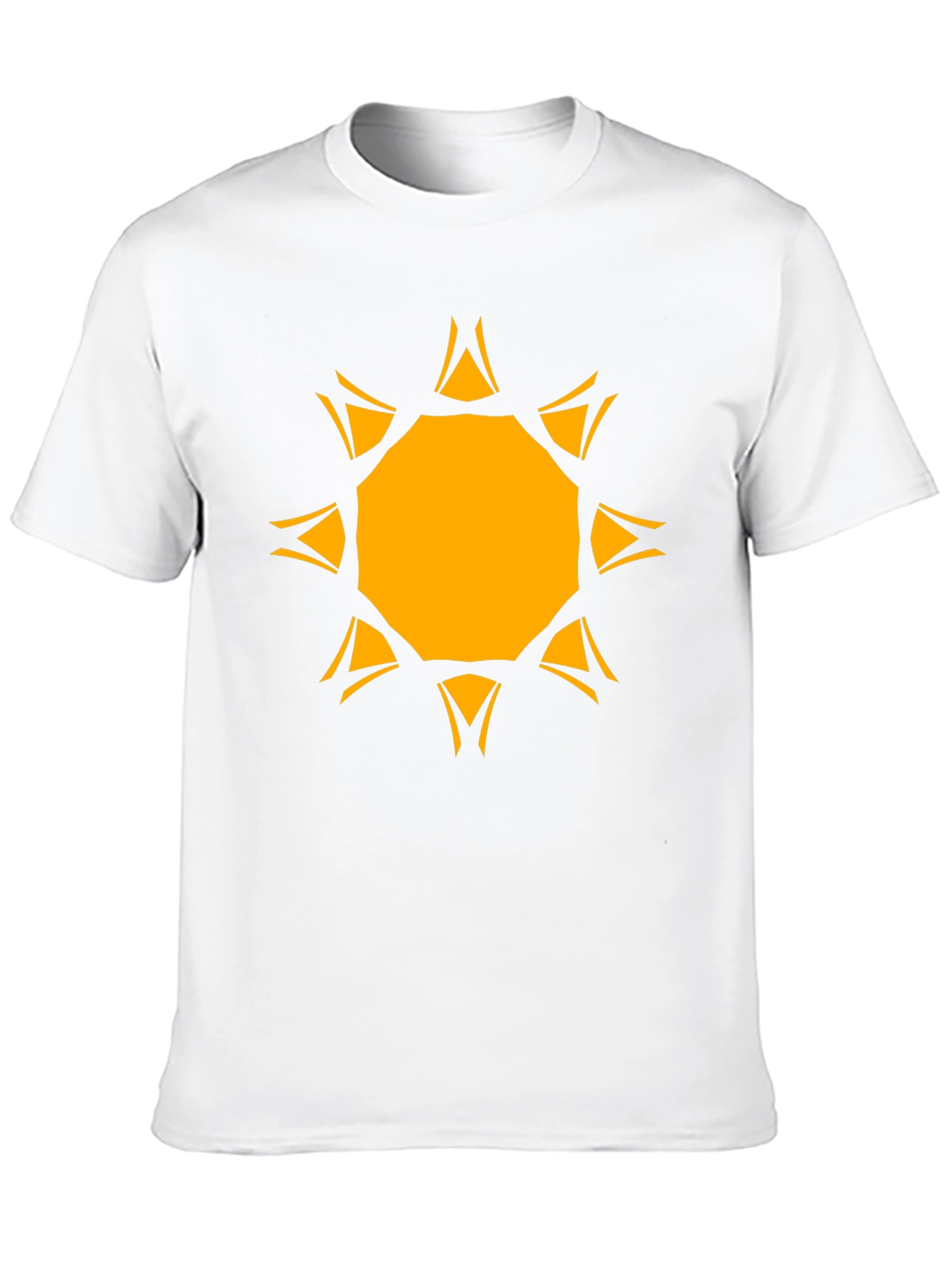 Black Geometric Sunburst Graphic Tee - Black Cotton Blend view 10