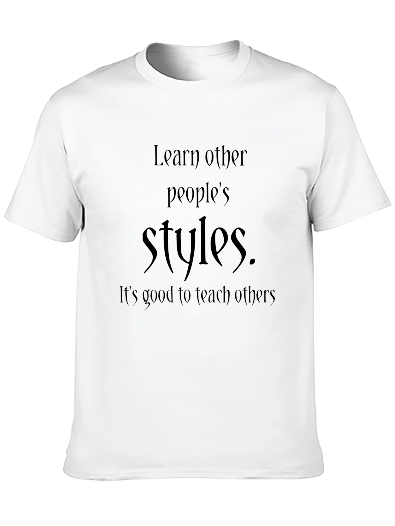 Black Learn Styles Black T-Shirt view 10