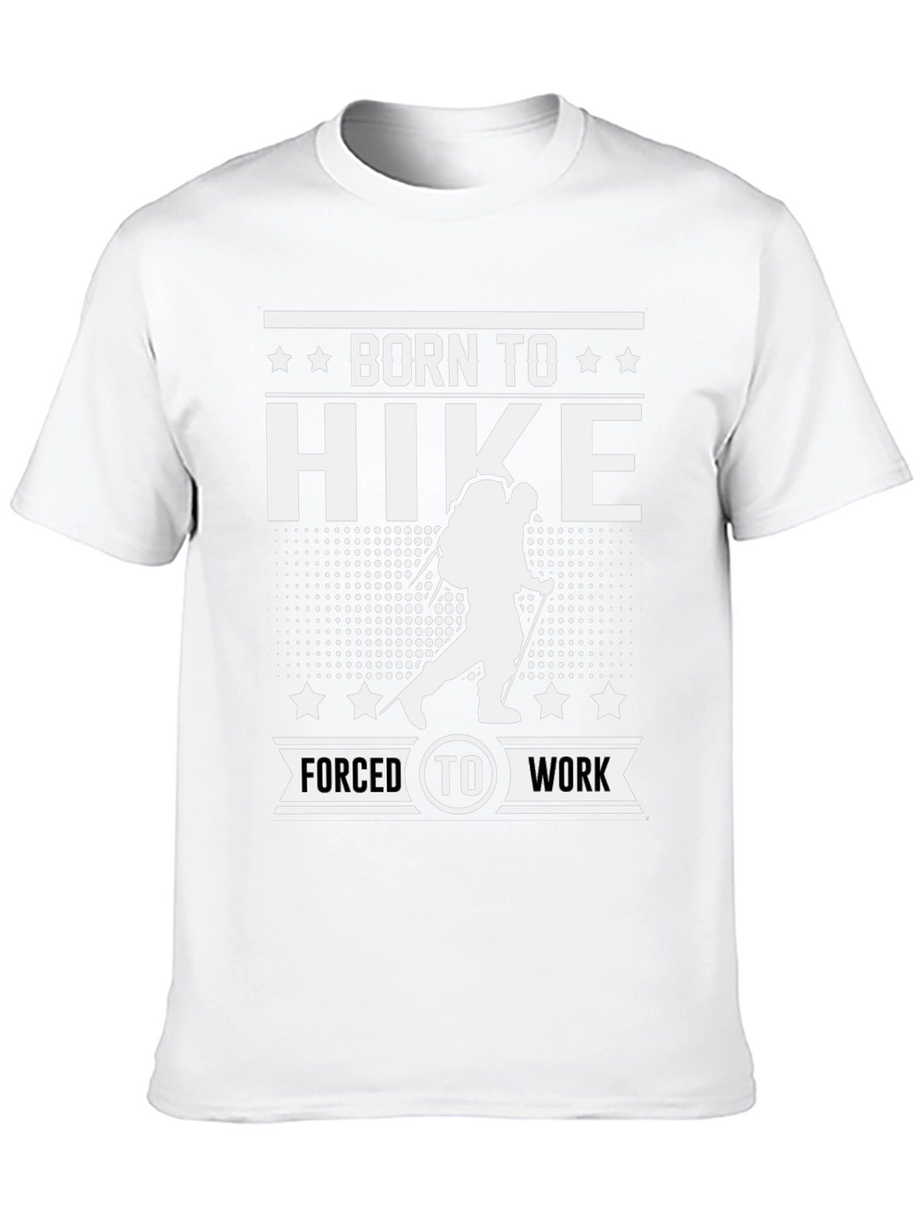Black Born to Hike T-Shirt: Hiking Enthusiast Apparel view 10