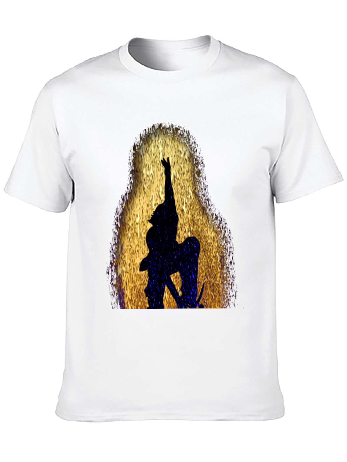 Black Silhouette Warrior Graphic Black T-Shirt view 10