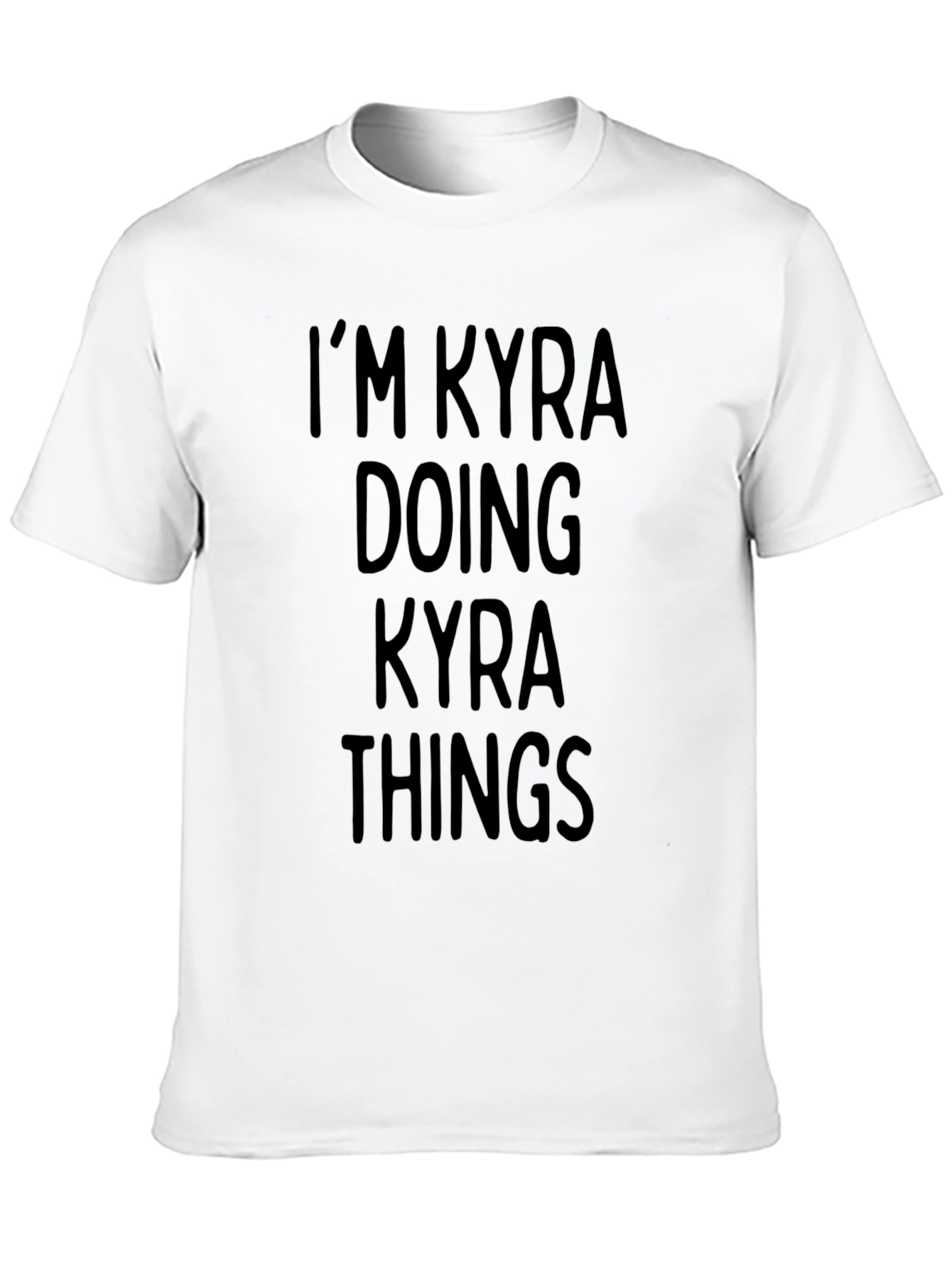Black I'm Kyra Doing Kyra Things Black T-Shirt view 10