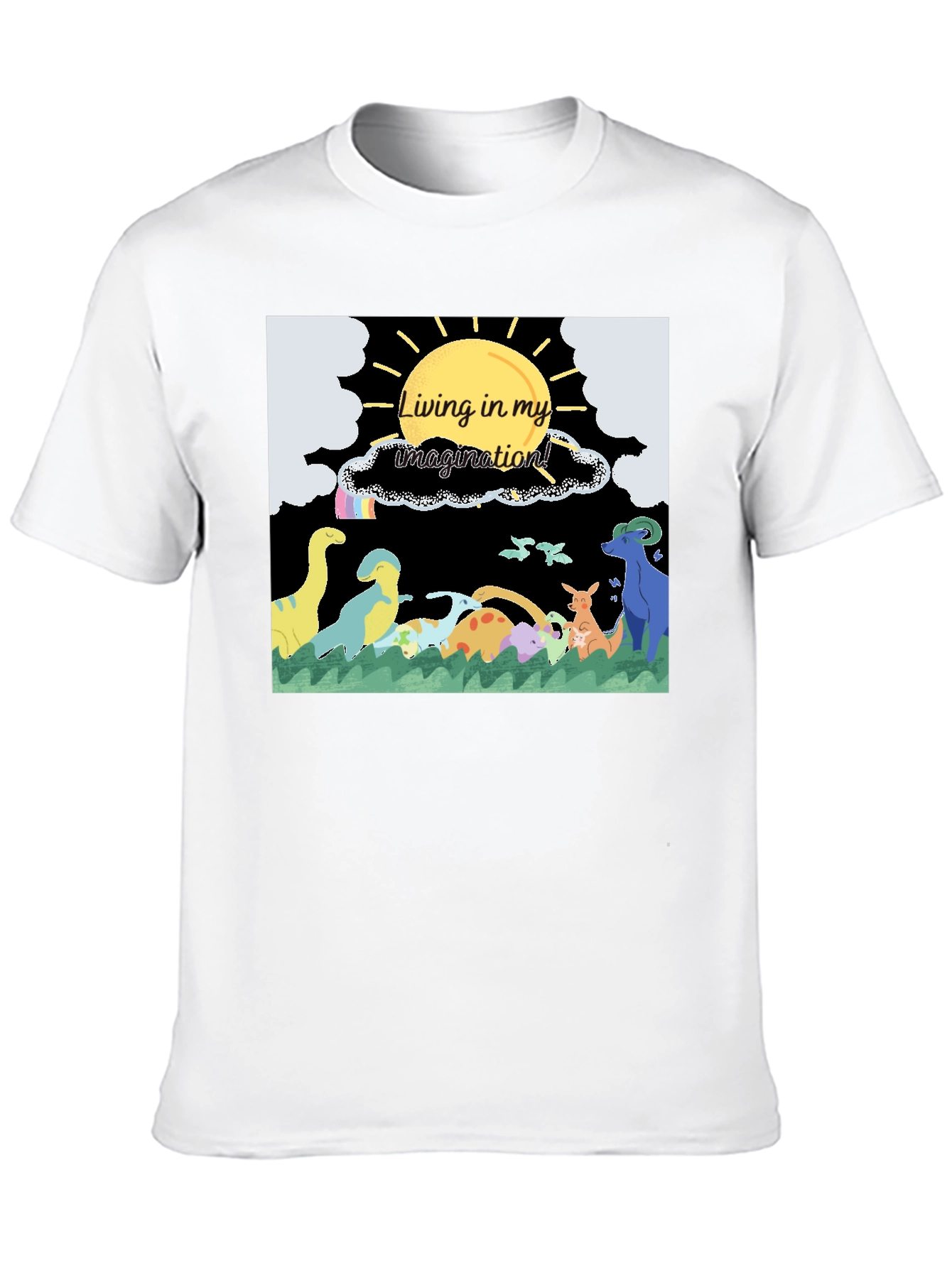 Black Living in My Imagination T-Shirt view 10