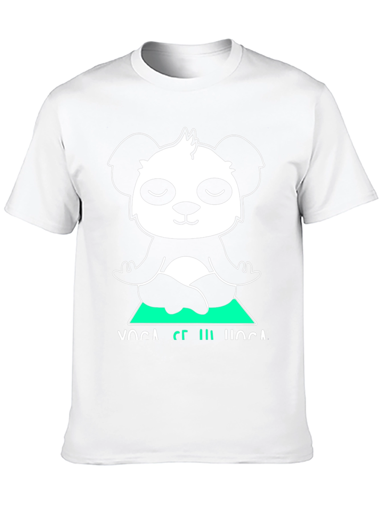 Black Yoga Panda Graphic Tee - Meditating Bear Shirt view 10