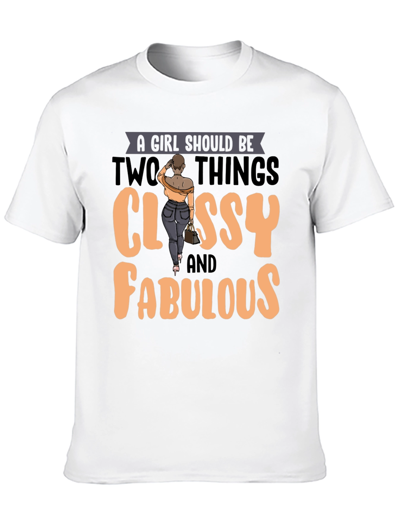 Black Classy & Fabulous Graphic Tee - Women's Empowerment view 10