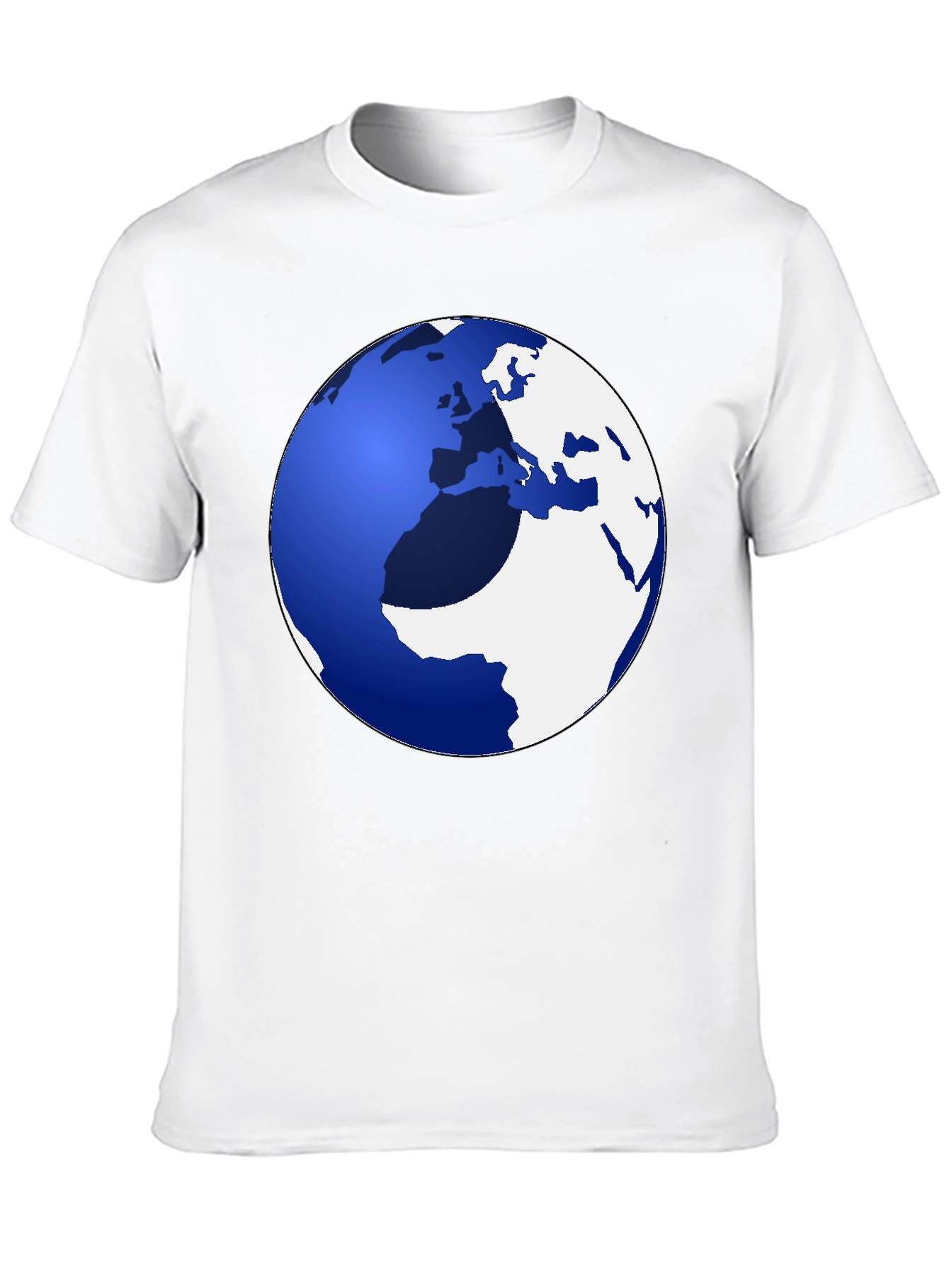 Black Globe Graphic Tee - Earth Design Casual Shirt view 10