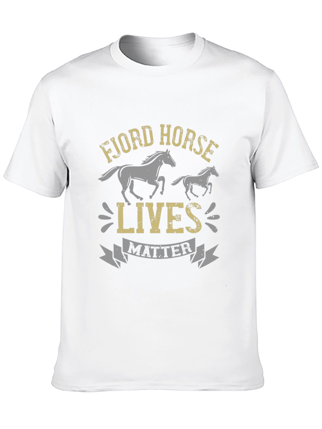 Black Fjord Horse Lives Matter Graphic T-Shirt view 10