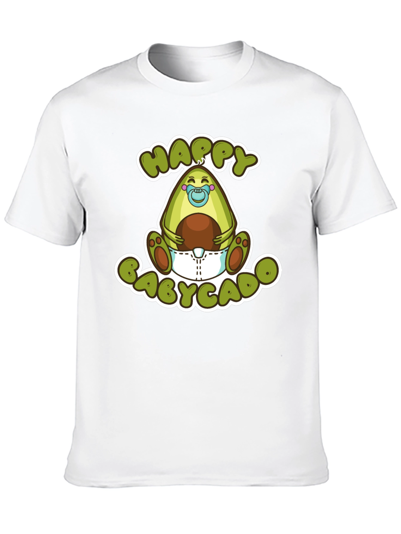 Black Happy Babycado T-Shirt: Cute Avocado Design view 10