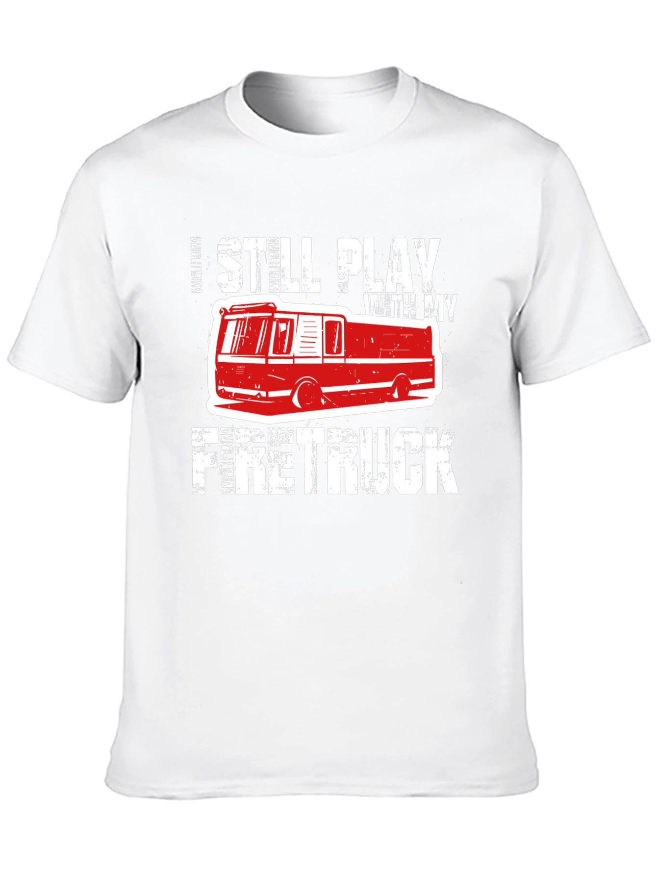 Black I Still Play With My Firetruck T-Shirt view 10