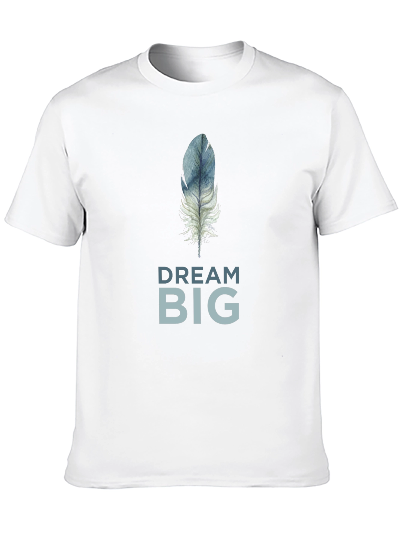 Black Dream Big Feather Graphic T-Shirt - Soft Cotton Tee view 10