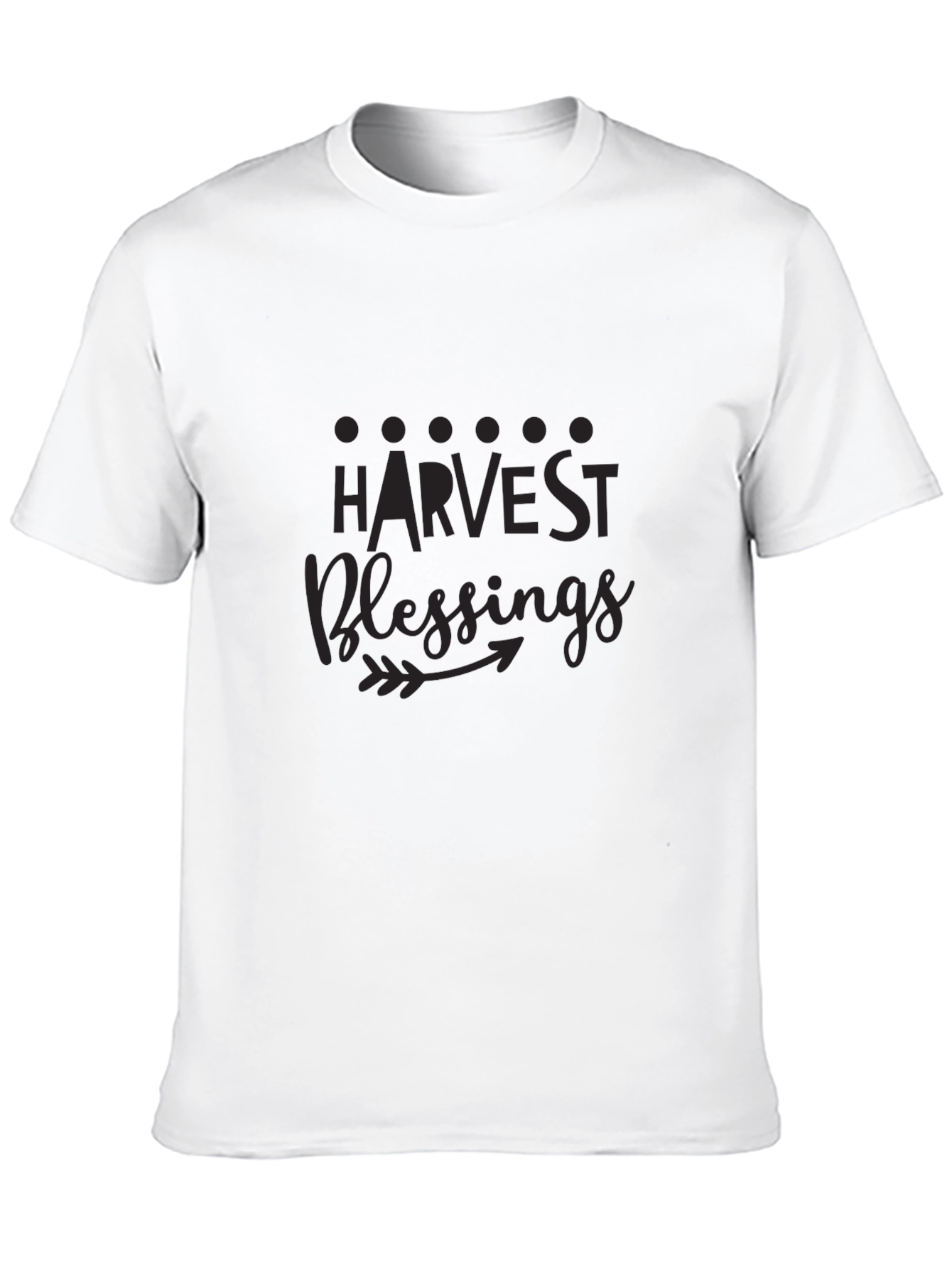 Black Harvest Blessings Black Graphic T-Shirt view 10