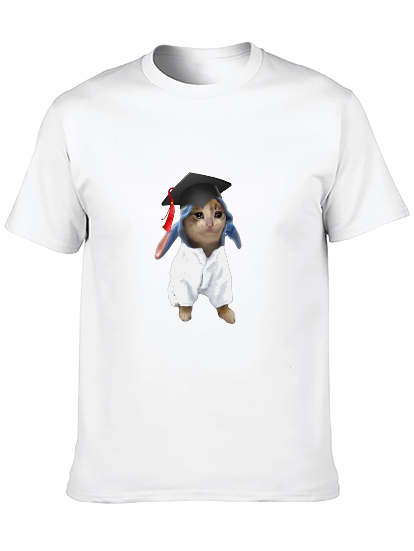 Black Funny Graduate Cat Graphic T-Shirt view 10