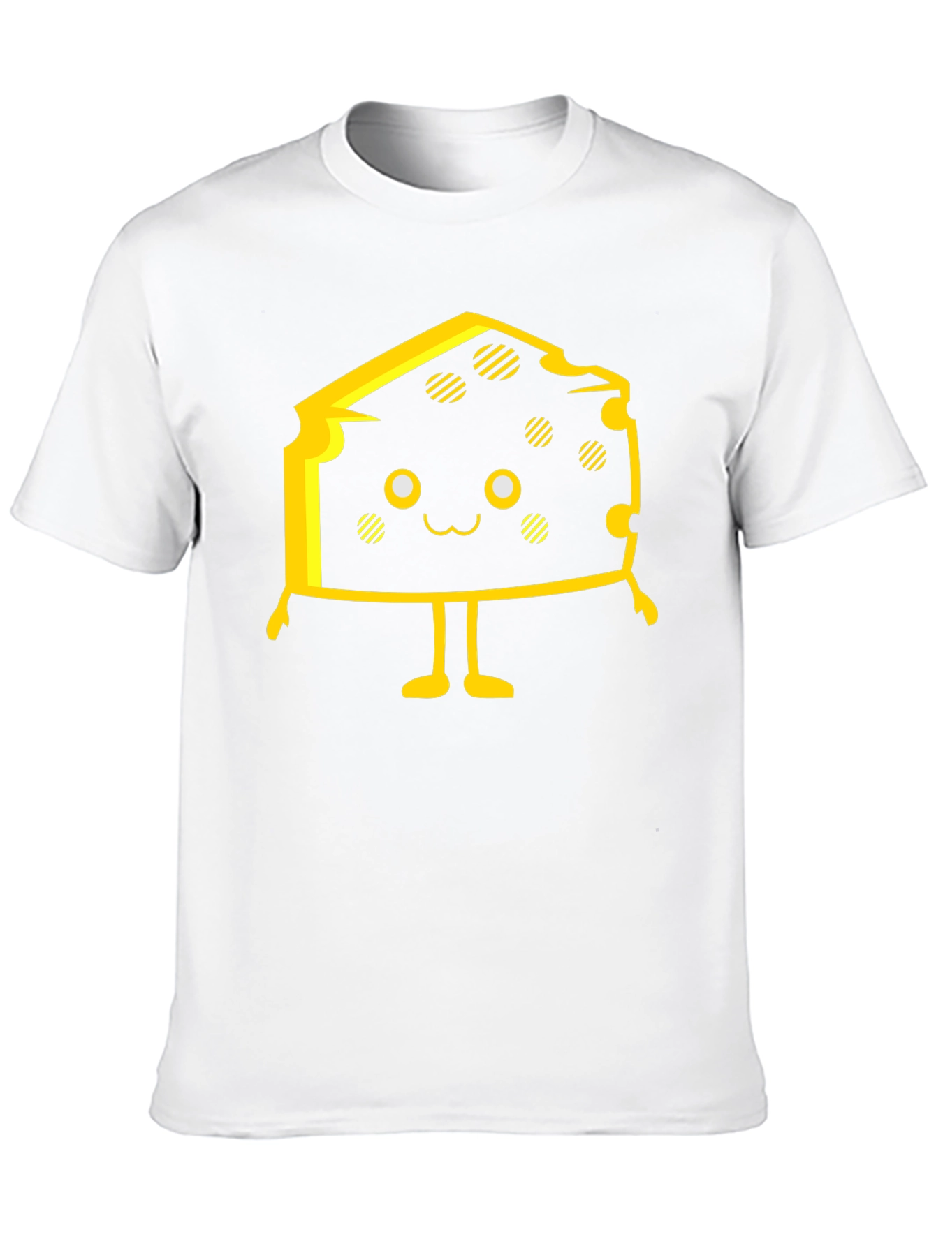 Black Cute Cartoon Cheese Graphic Black T-Shirt view 10