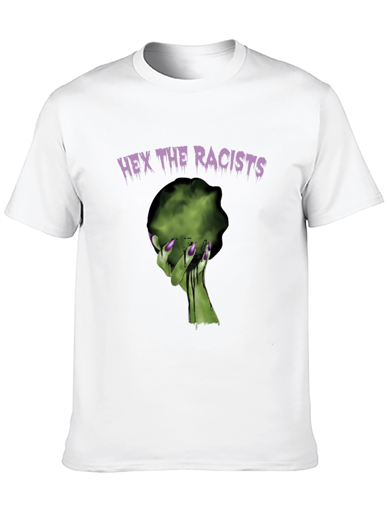 Black Hex the Racists Graphic T-Shirt view 10