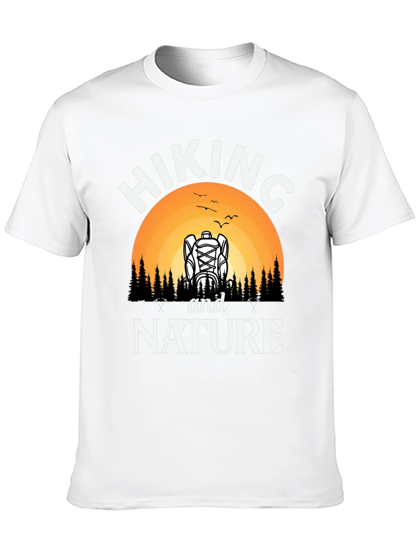 Hiking and Nature Black Graphic T-Shirt - 10