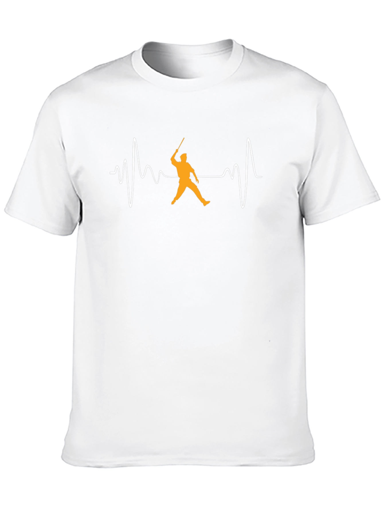Black Cricket Heartbeat T-Shirt - Black Cotton Tee view 10