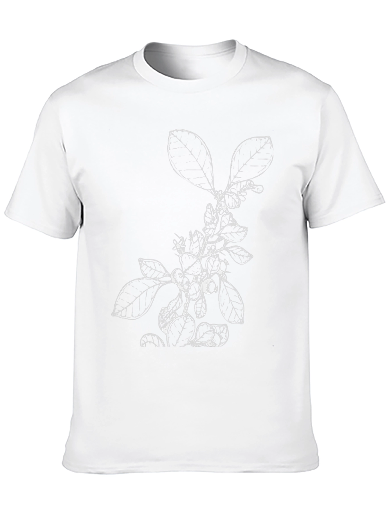 Black Botanical Print Black T-Shirt view 10