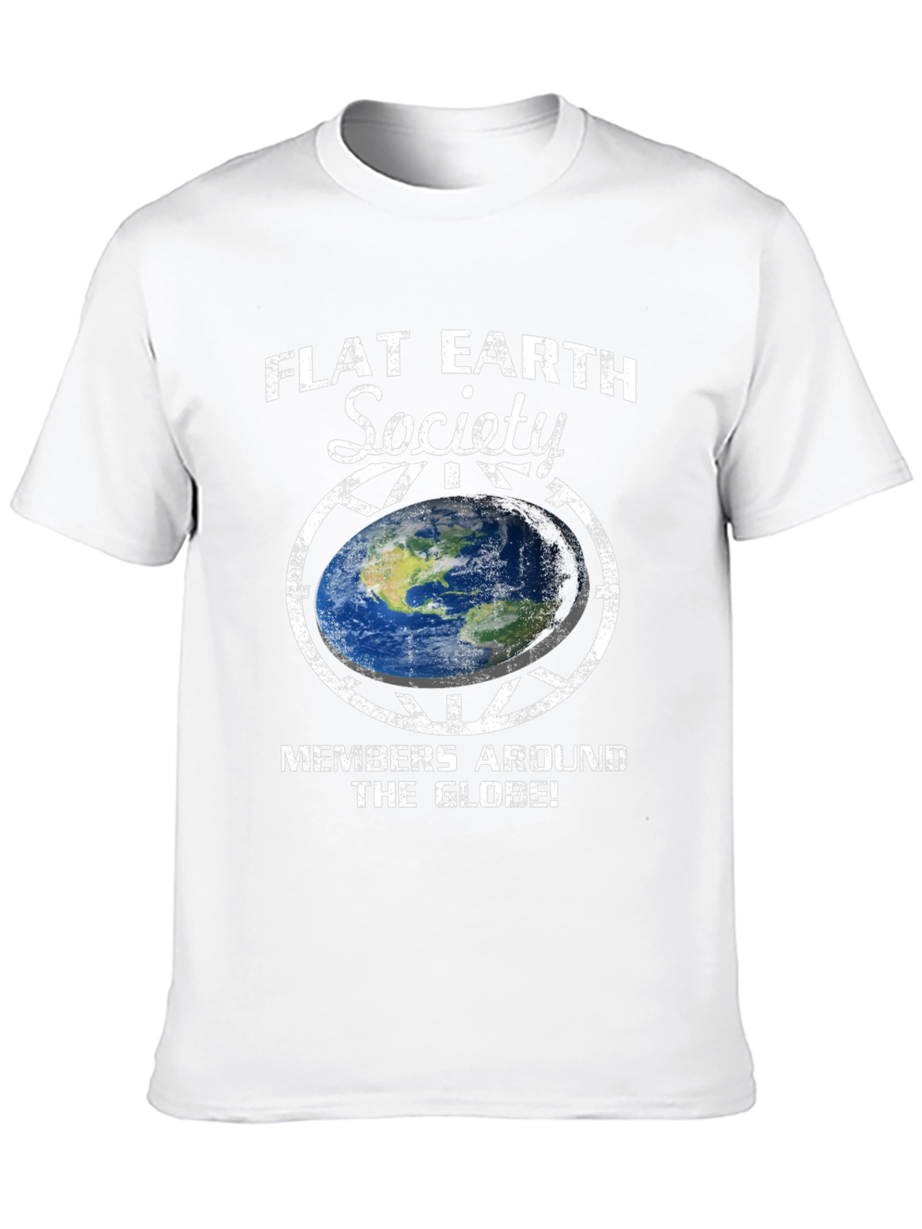 Black Flat Earth Society Graphic T-Shirt view 10