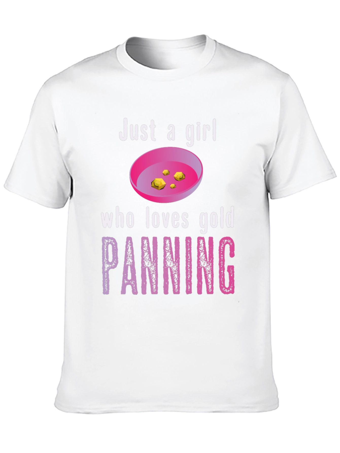 Black Just a Girl Who Loves Gold Panning T-Shirt view 10