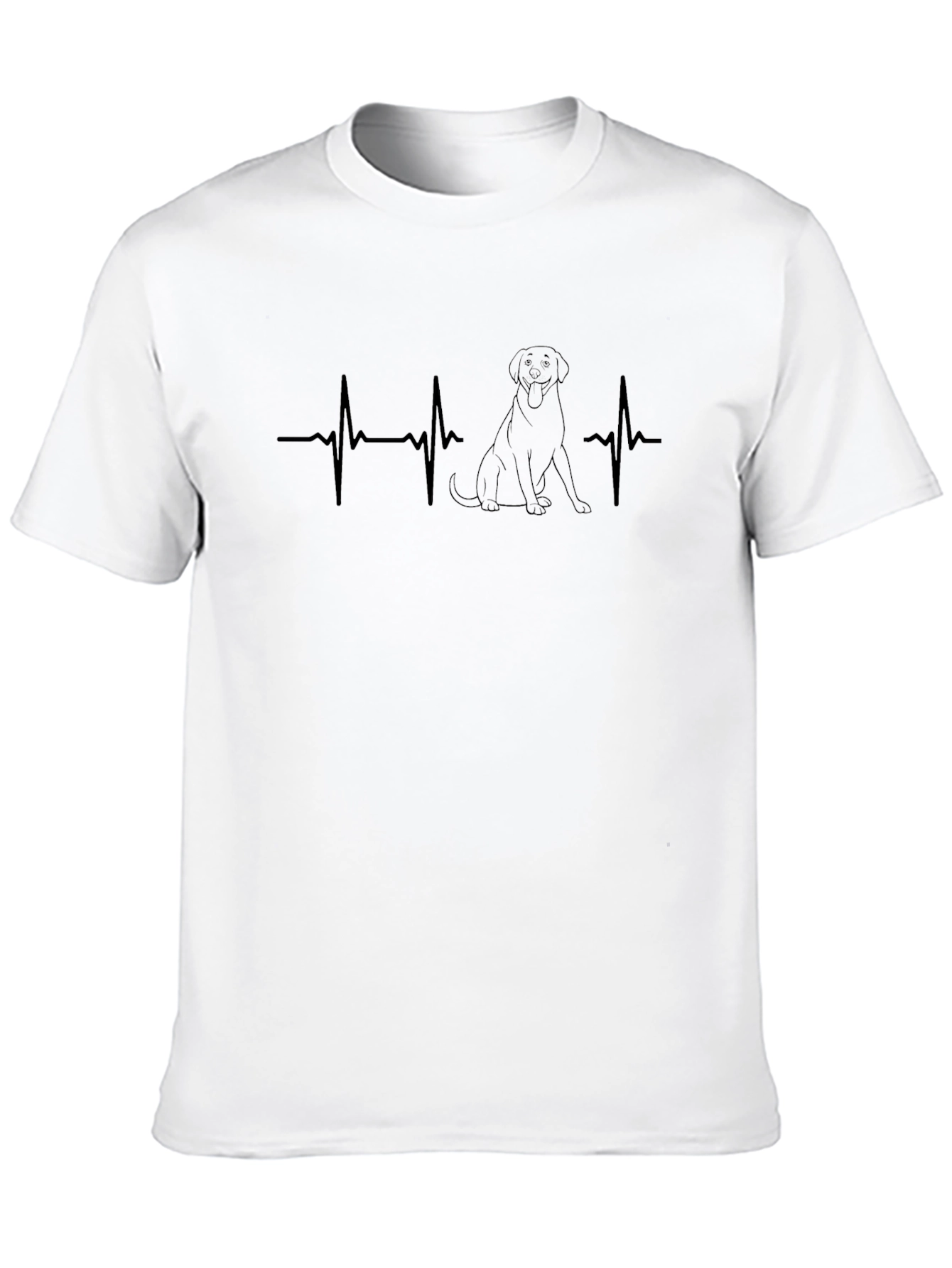 Black Dog Heartbeat T-Shirt - Black view 10