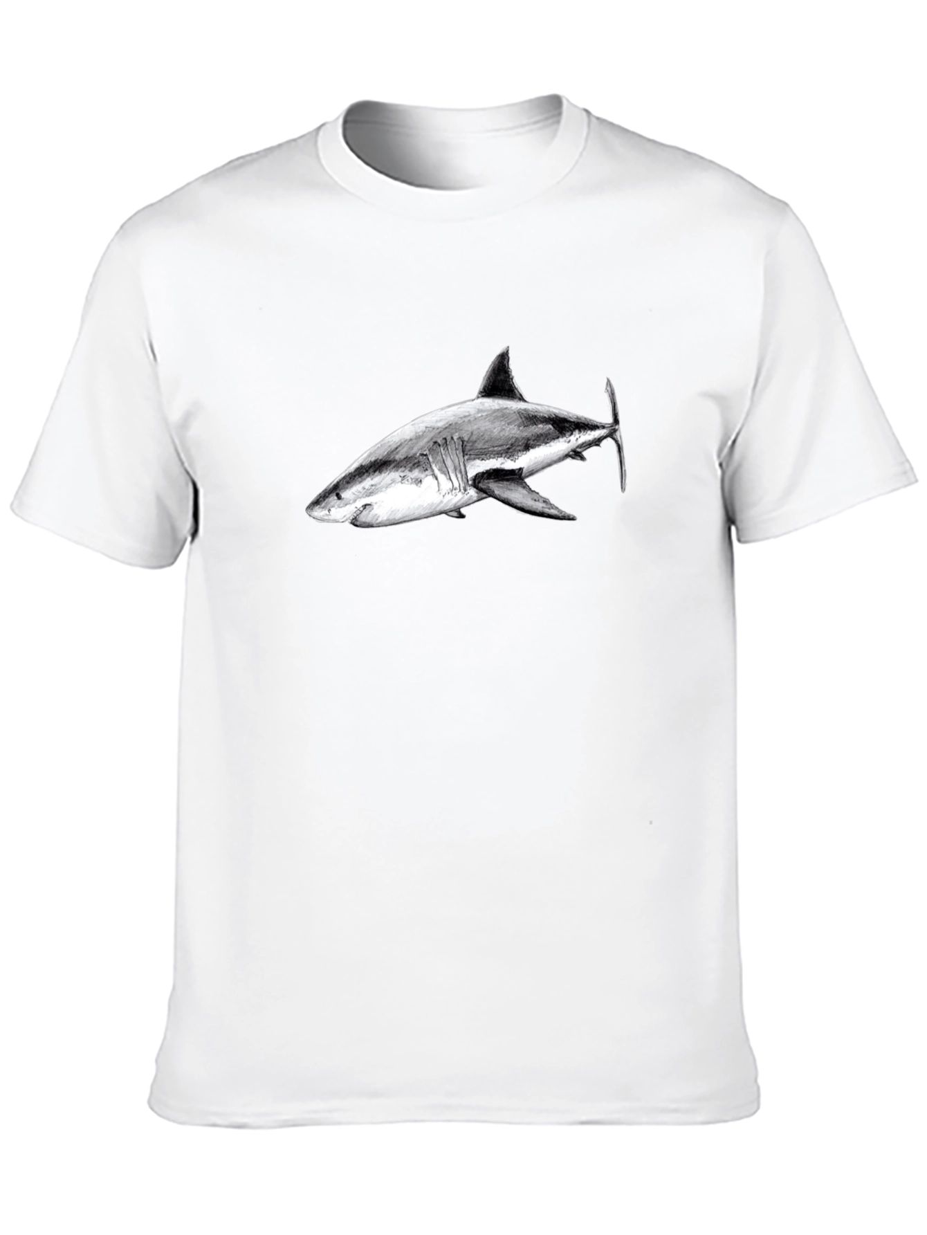 Black Shark Graphic Print Black T-Shirt view 10