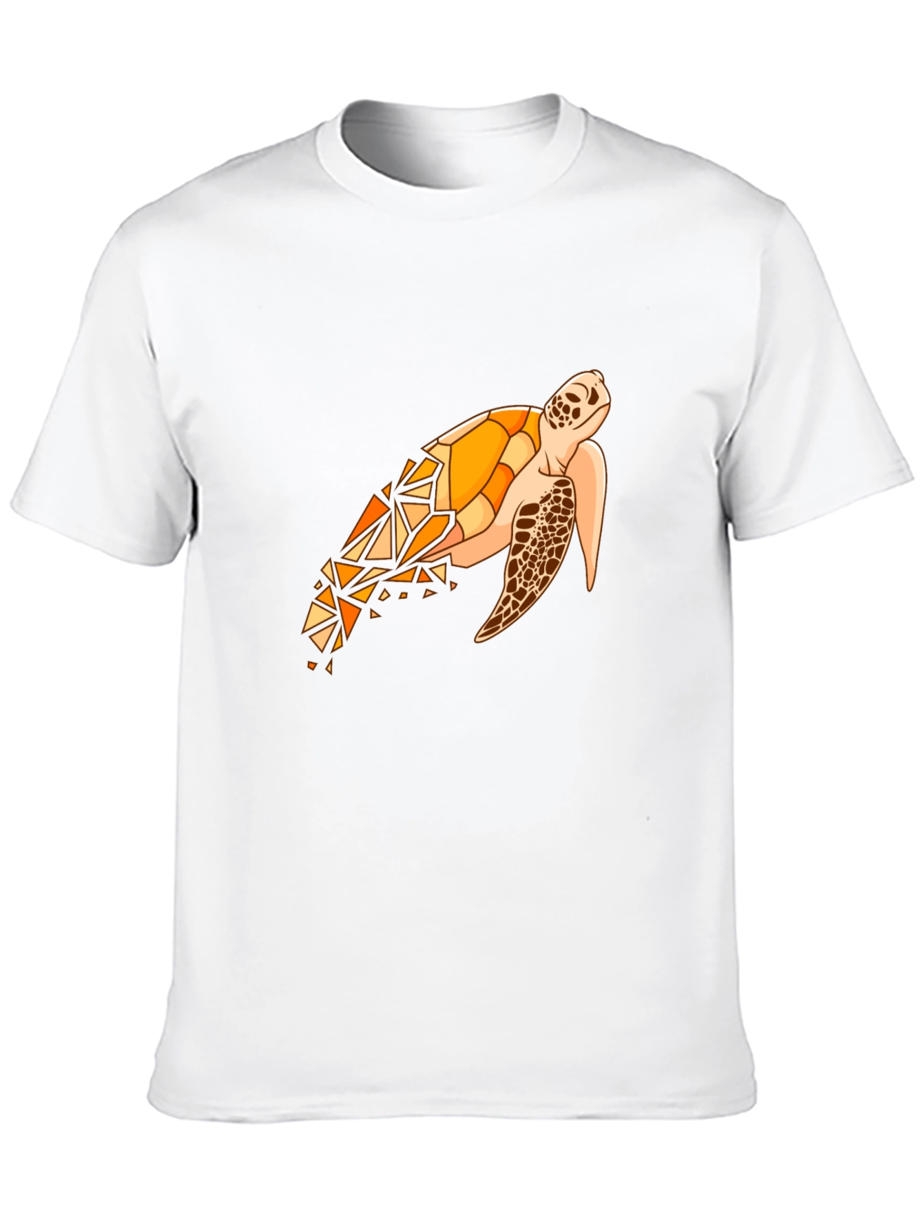 Black Geometric Sea Turtle Graphic Tee view 10