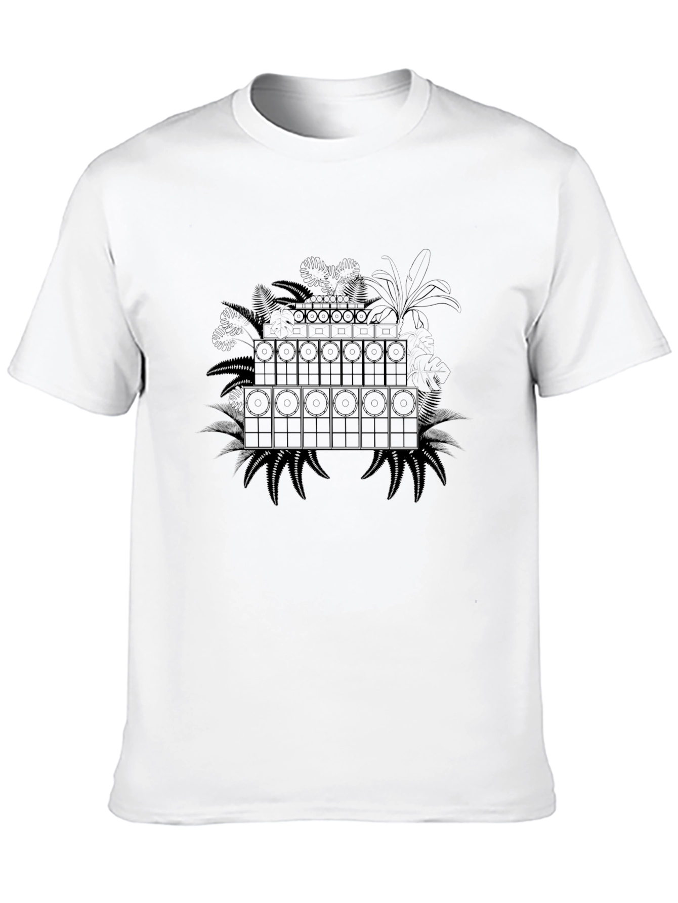 Black Jungle Sounds T-Shirt - Black Graphic Tee view 10