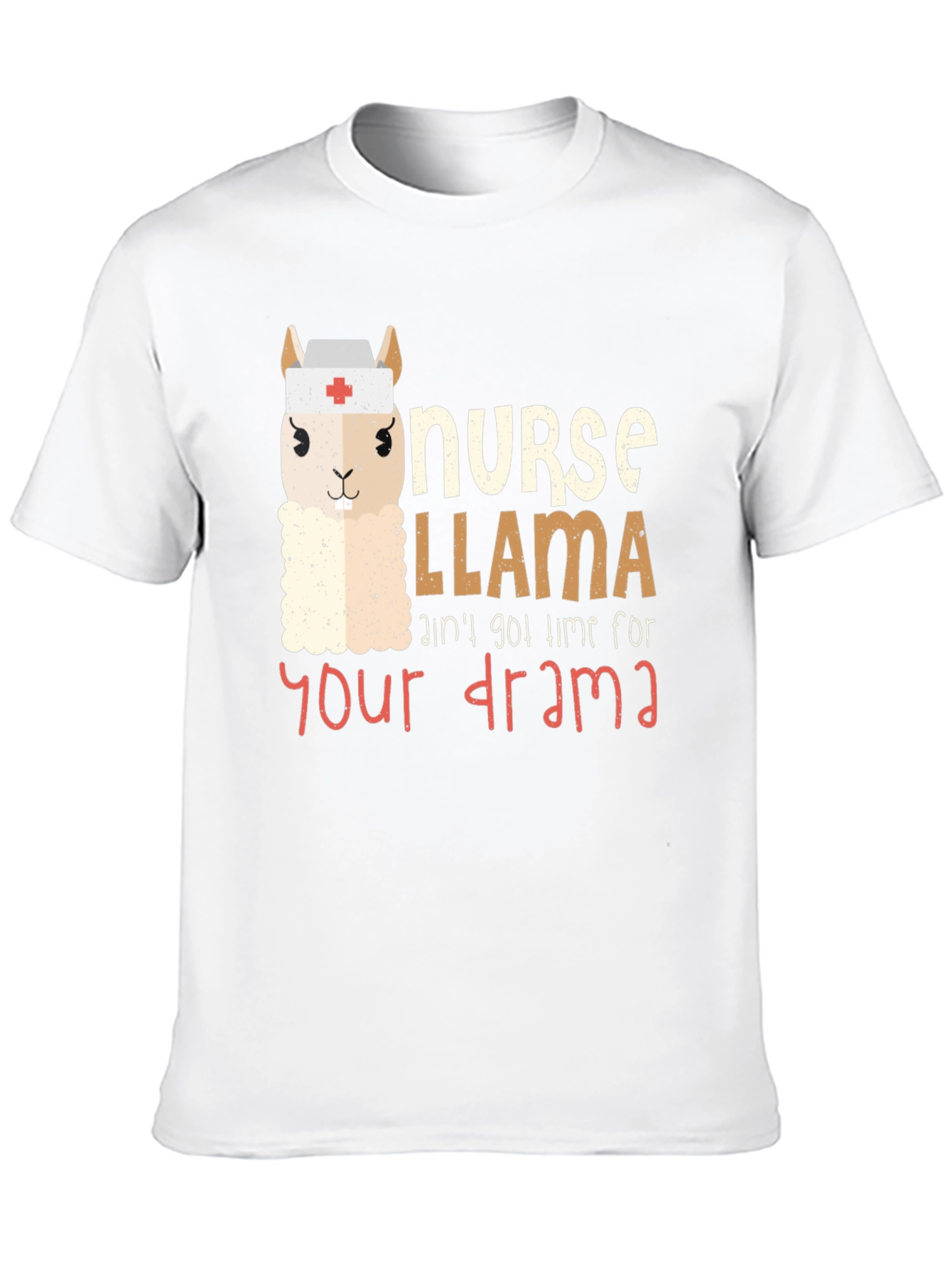 Black Nurse Llama Graphic Tee - Funny & Unique Unisex T-Shirt view 10