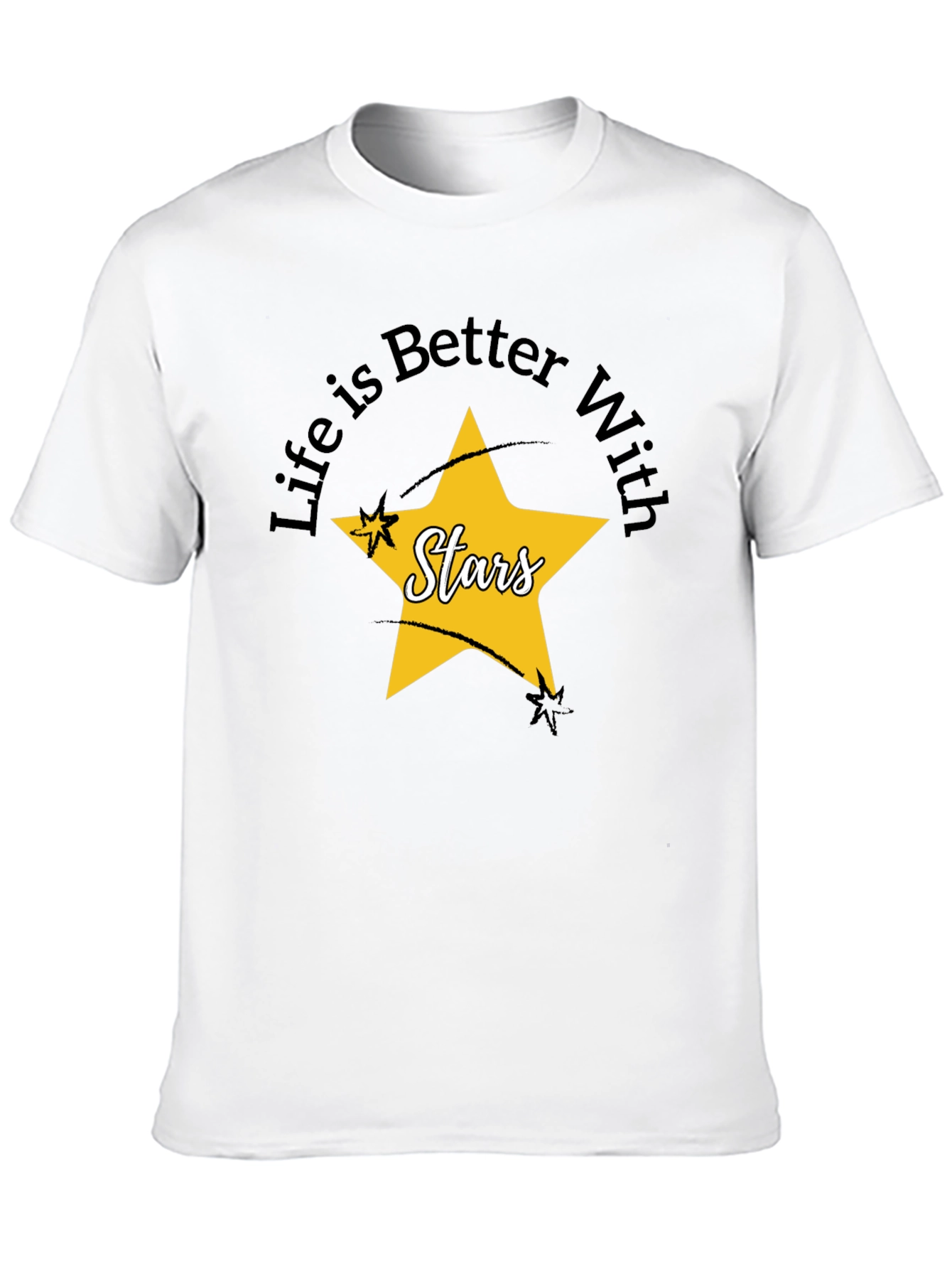 Black Life is Better With Stars Graphic Tee view 10