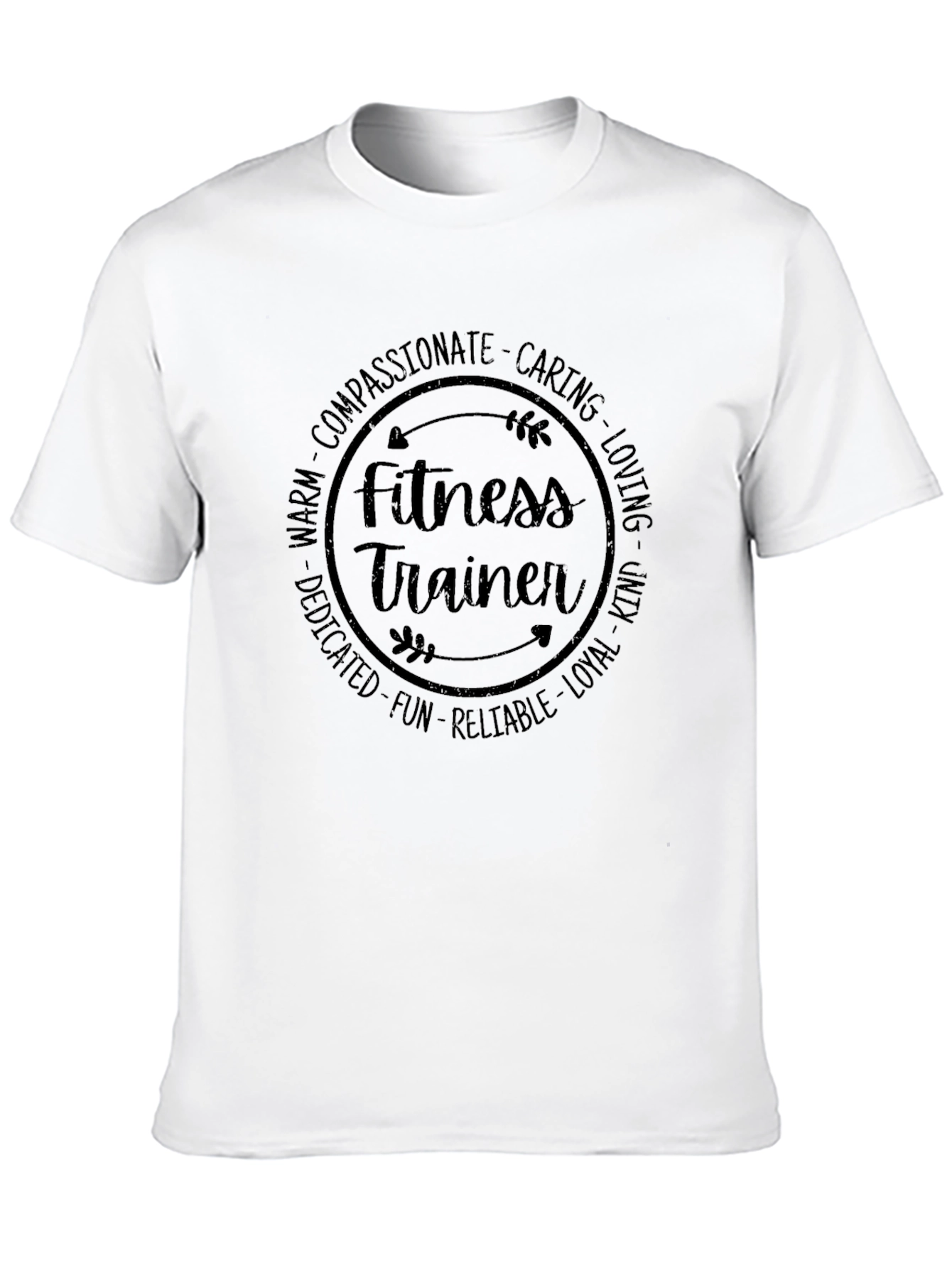 Black Fitness Trainer Graphic T-Shirt - Black view 10