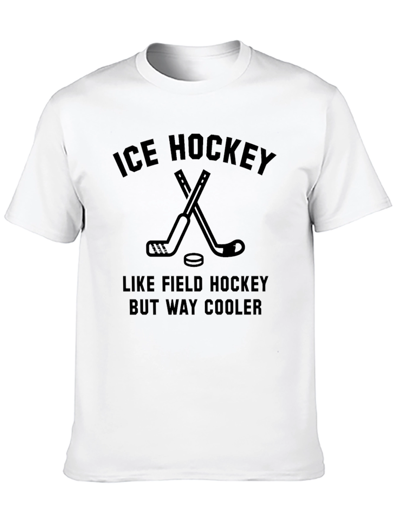 Black Ice Hockey Graphic T-Shirt - Funny Sports Tee view 10