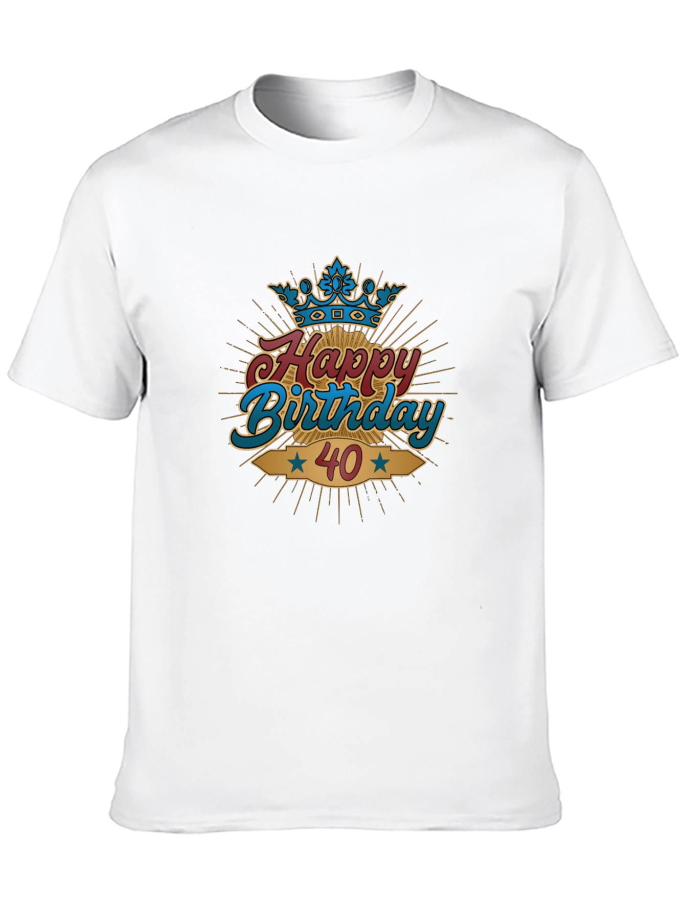Black Happy 40th Birthday T-Shirt view 10