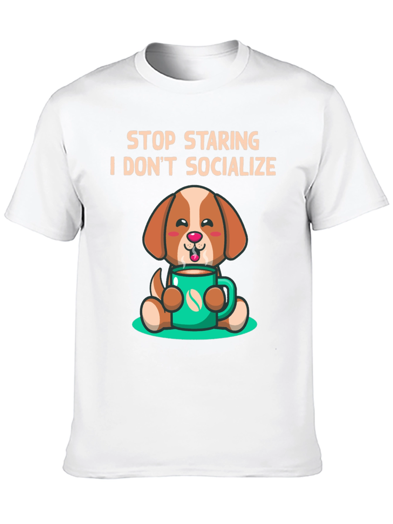 Black Funny Dog Coffee Graphic T-Shirt view 10