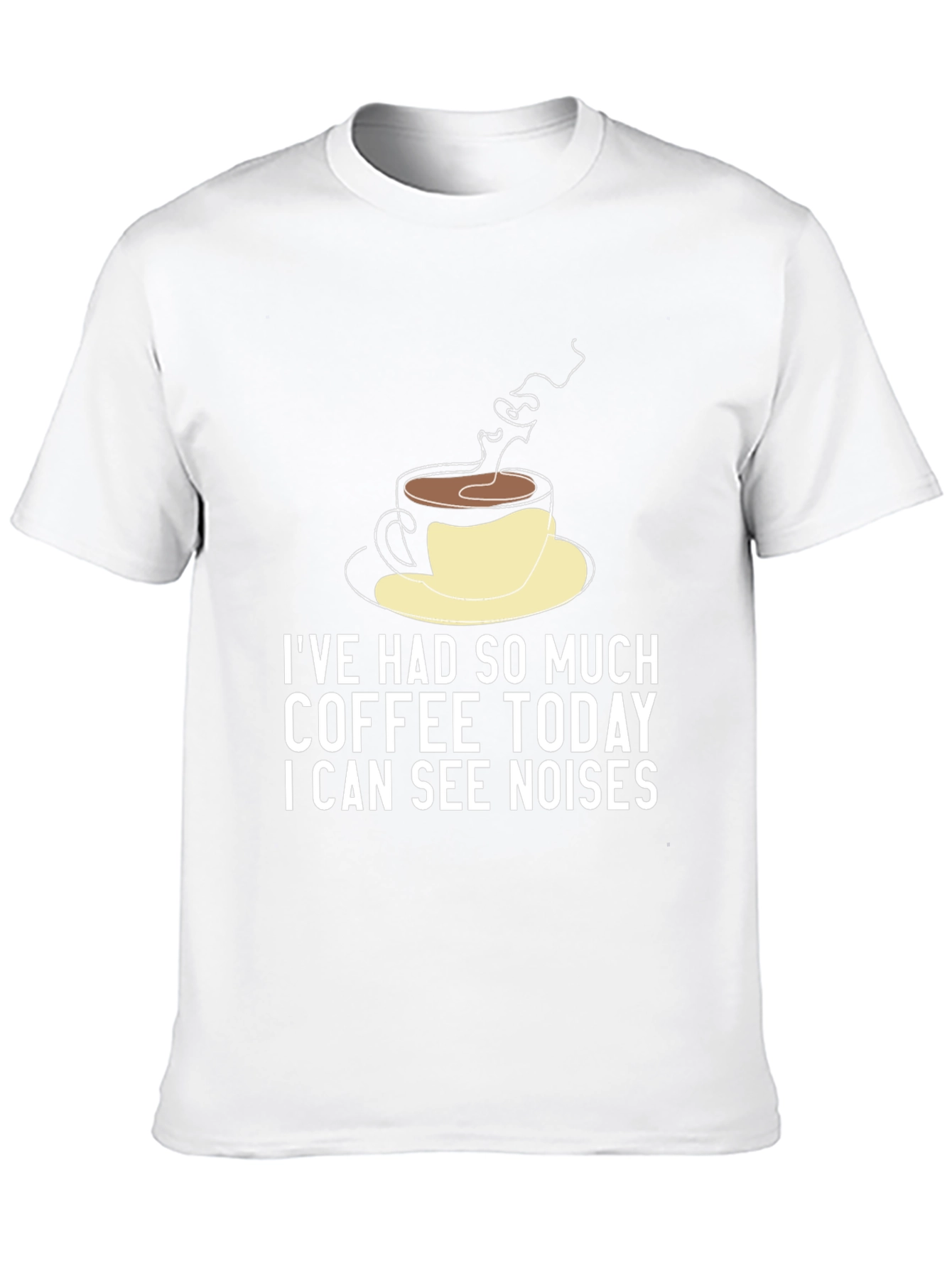 Black Funny Coffee Lover T-Shirt - I Can See Noises view 10