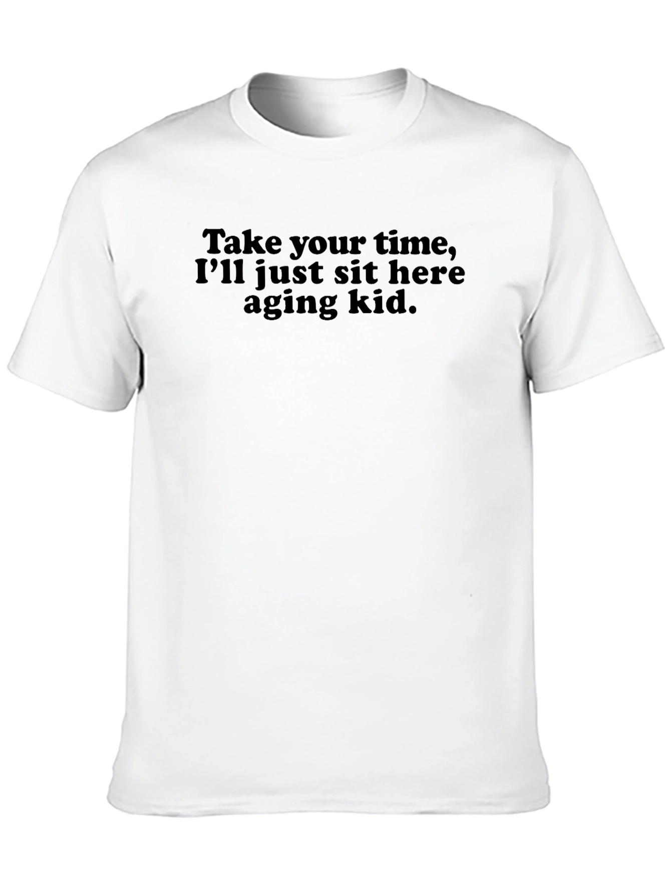 Black Funny Sarcastic T-Shirt: Aging Kid view 10
