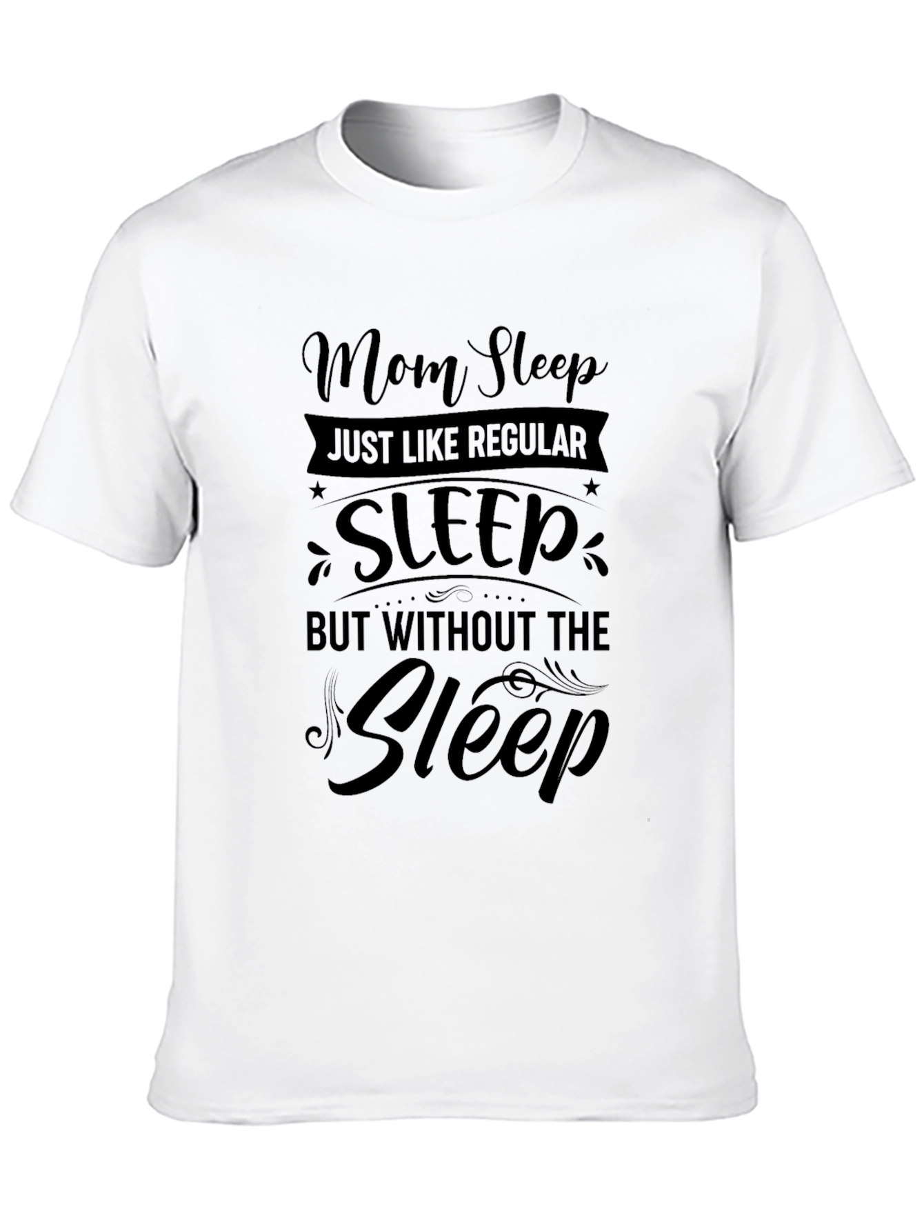 Black Mom Sleep Funny Graphic Tee view 10