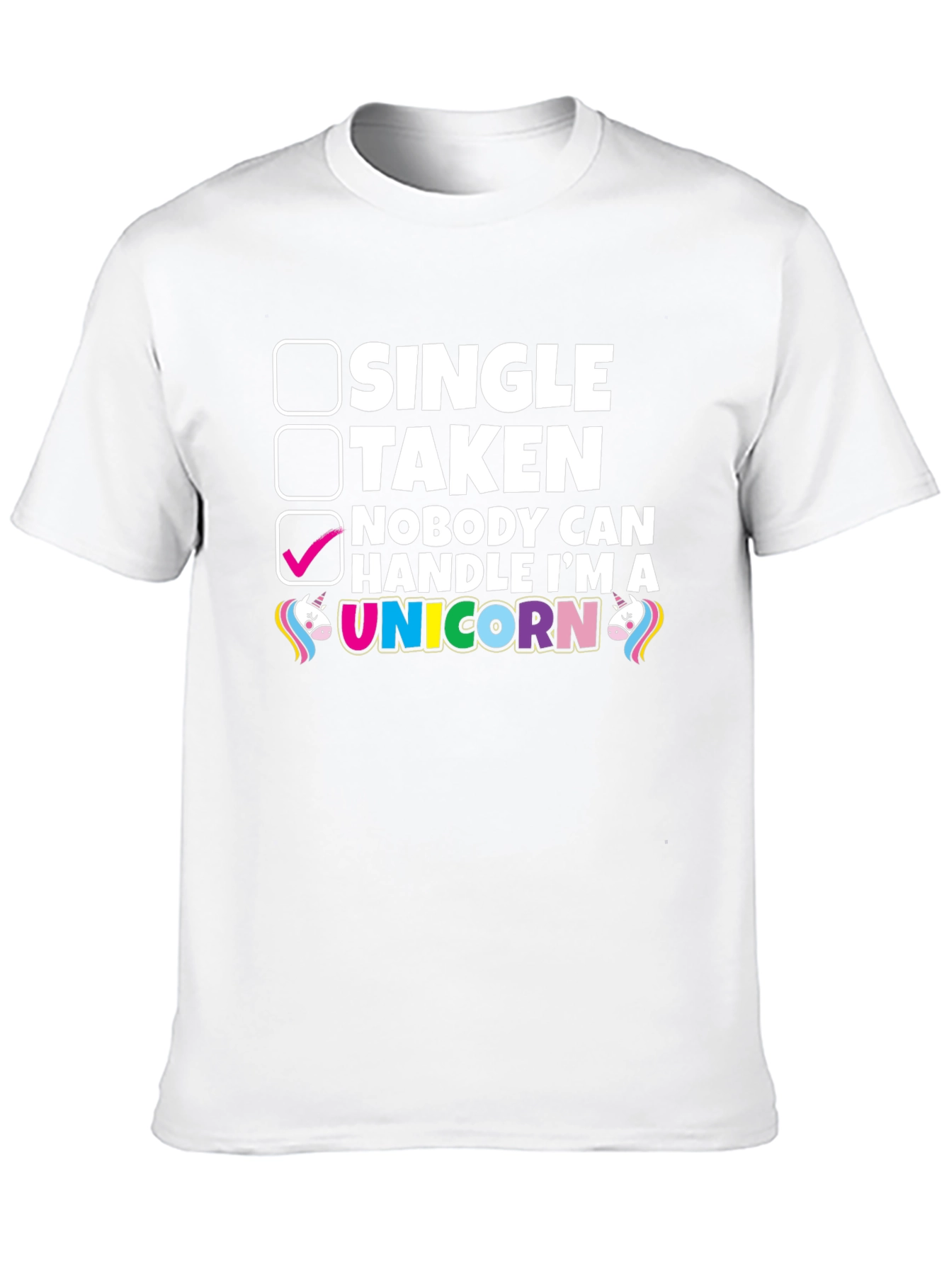 Black Unicorn T-Shirt - Single Taken Funny Graphic Tee view 10