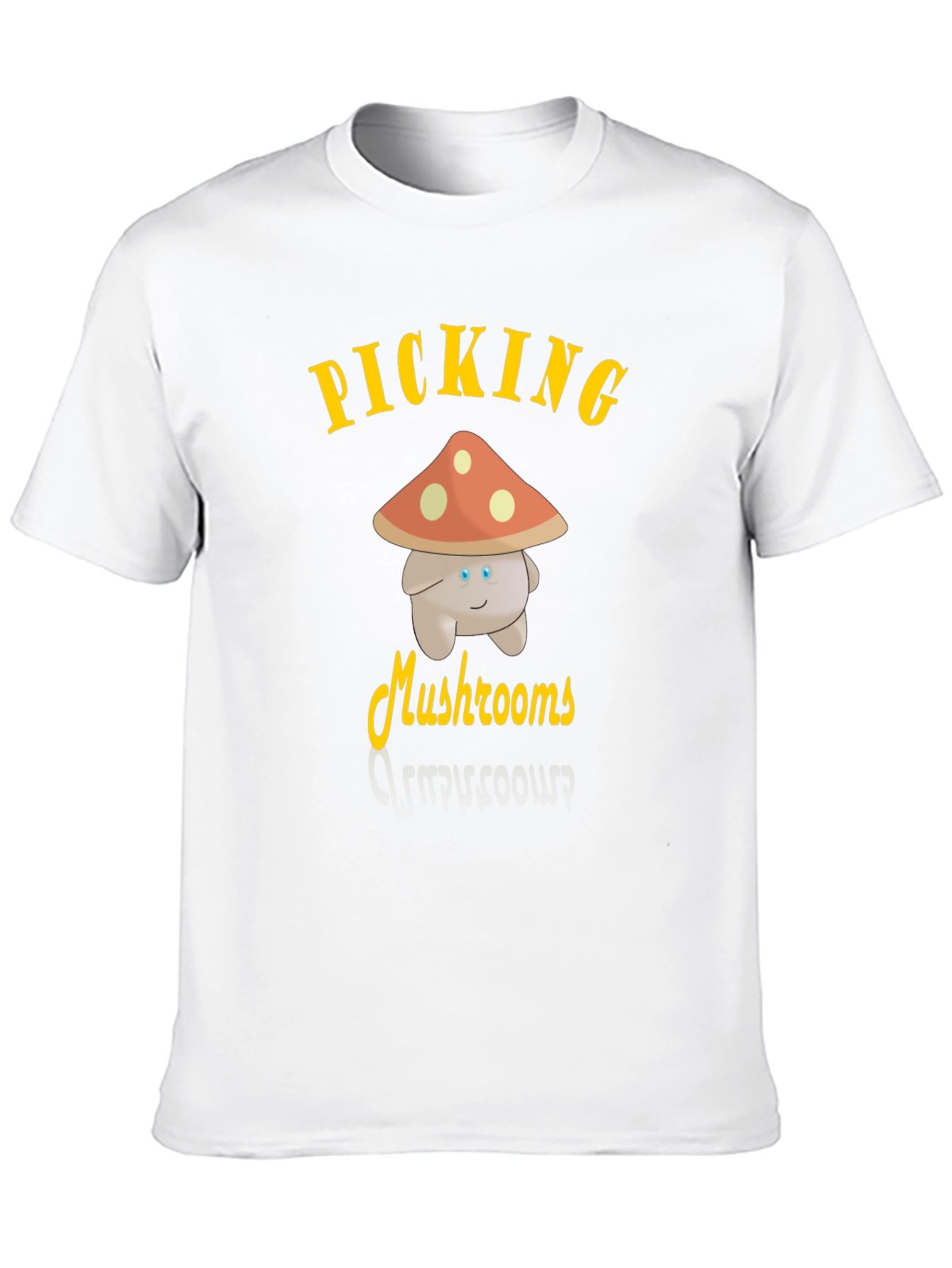 Black Picking Mushrooms Funny T-Shirt view 10